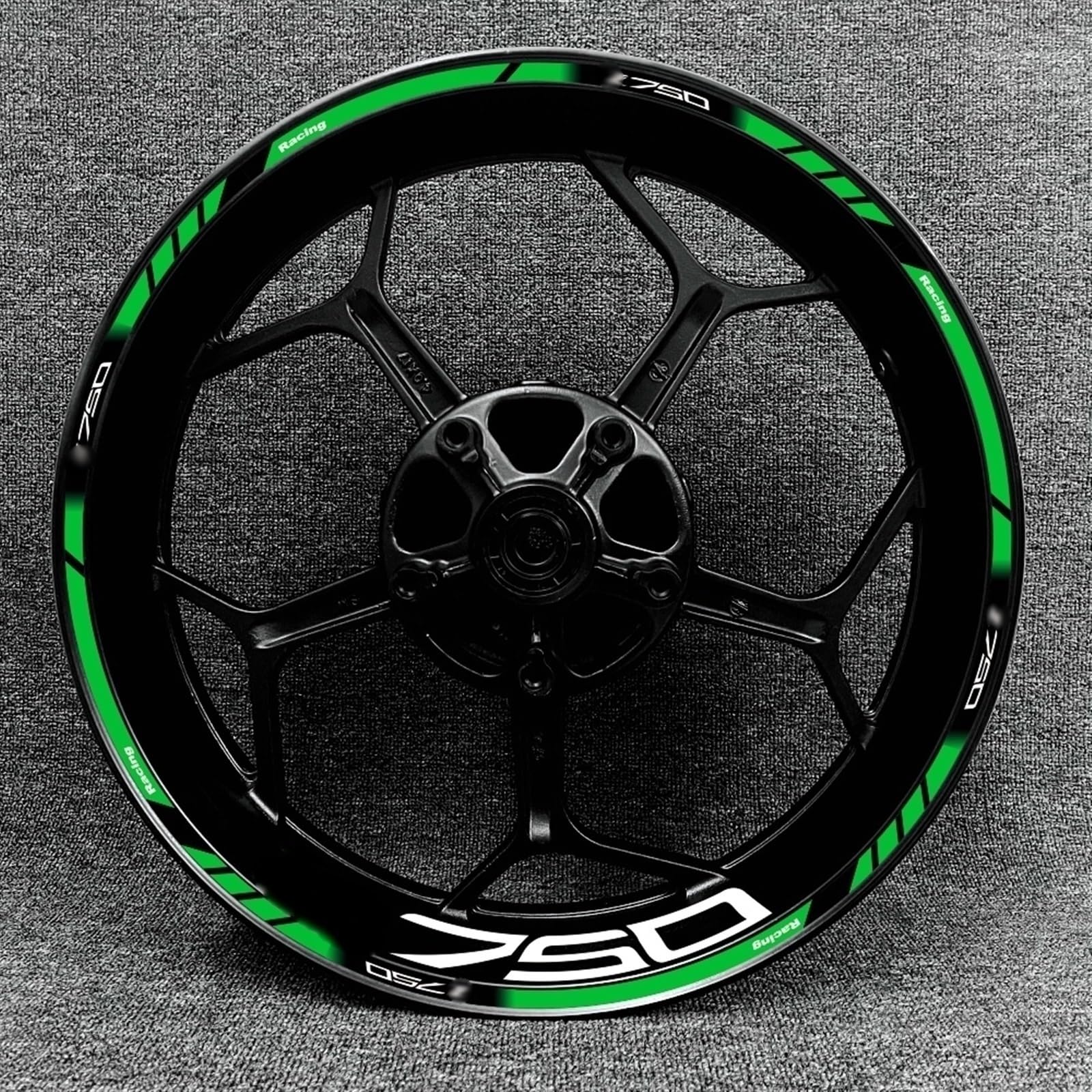 ZAPORA Trottinette Autocollant De Roue De Moto, De Pneu Et, Bandes Réfléchissantes, Kit D'autocollants pour Kawasaki Z750 Autocollant Bord(Color1)
