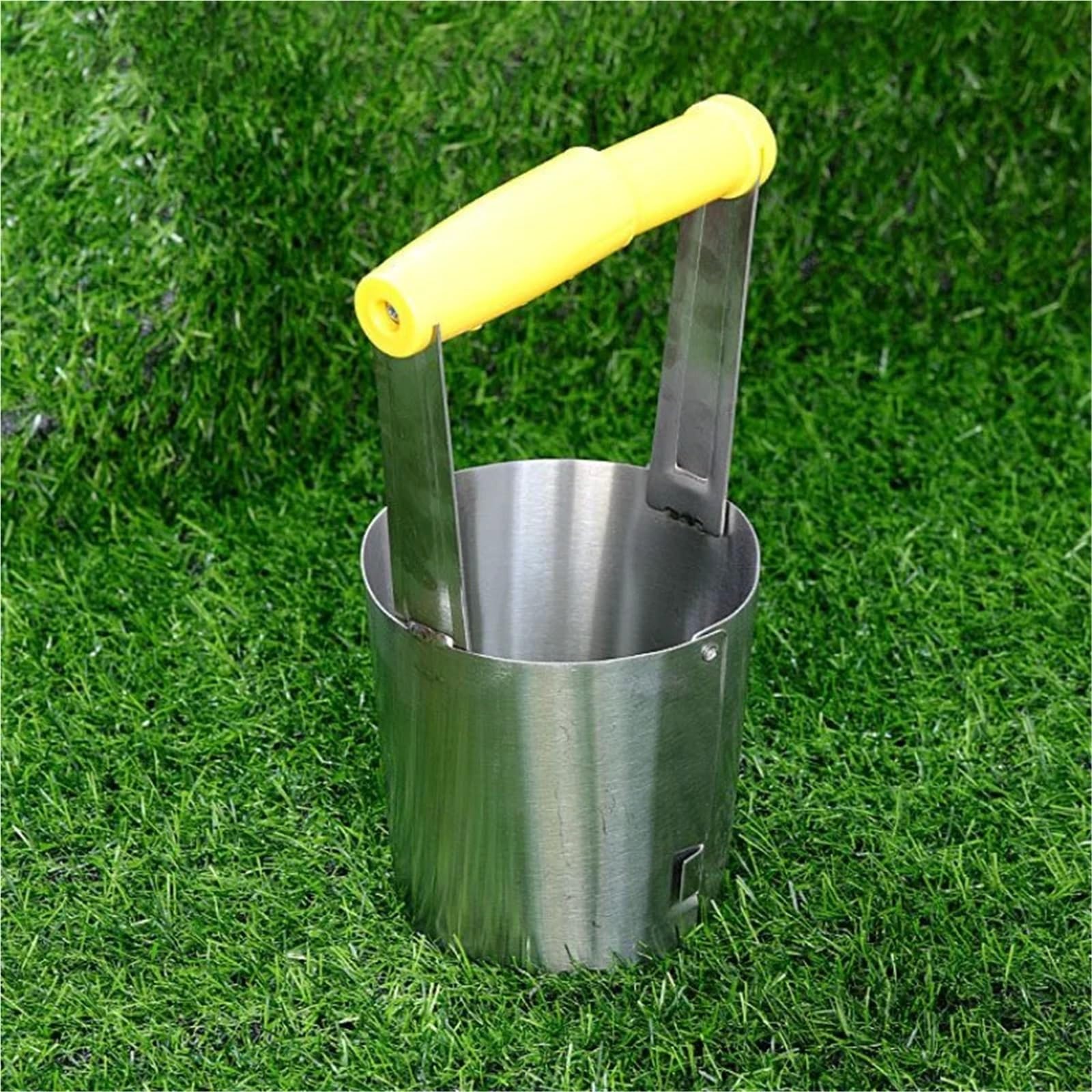 Trasplantador de plántulas de acero inoxidable engrosado, herramienta de siembra de agujeros de excavación, pala de jardinería for plantar vegetales(S M L)
