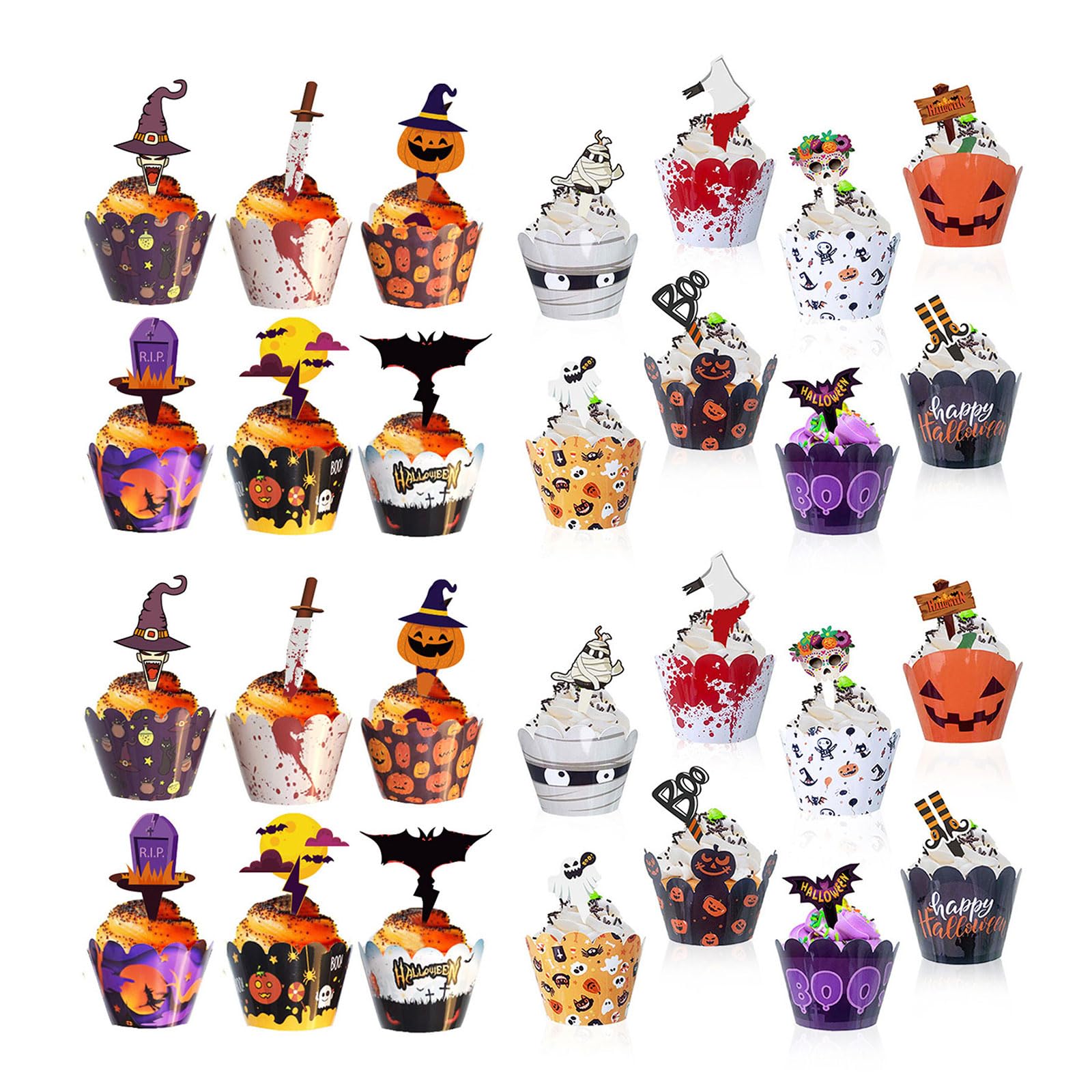 Jazuaiao Festival Cupcake Toppers Turkey Design Thanksgiving Party Decors with Safe Materials Baking Accessories Turkey Themed Cupcake Inserts