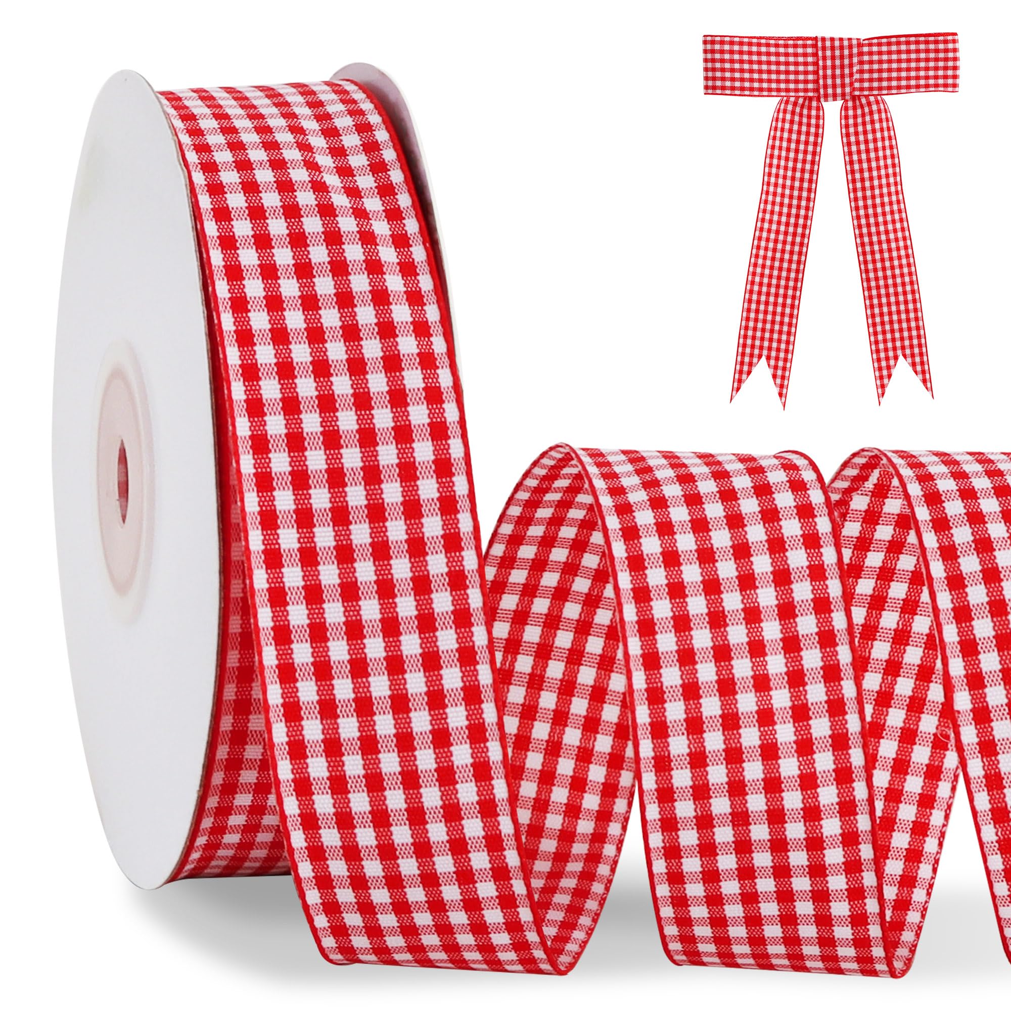 Photo 1 of TONIFUL 1 Inch Buffalo Plaid Ribbon