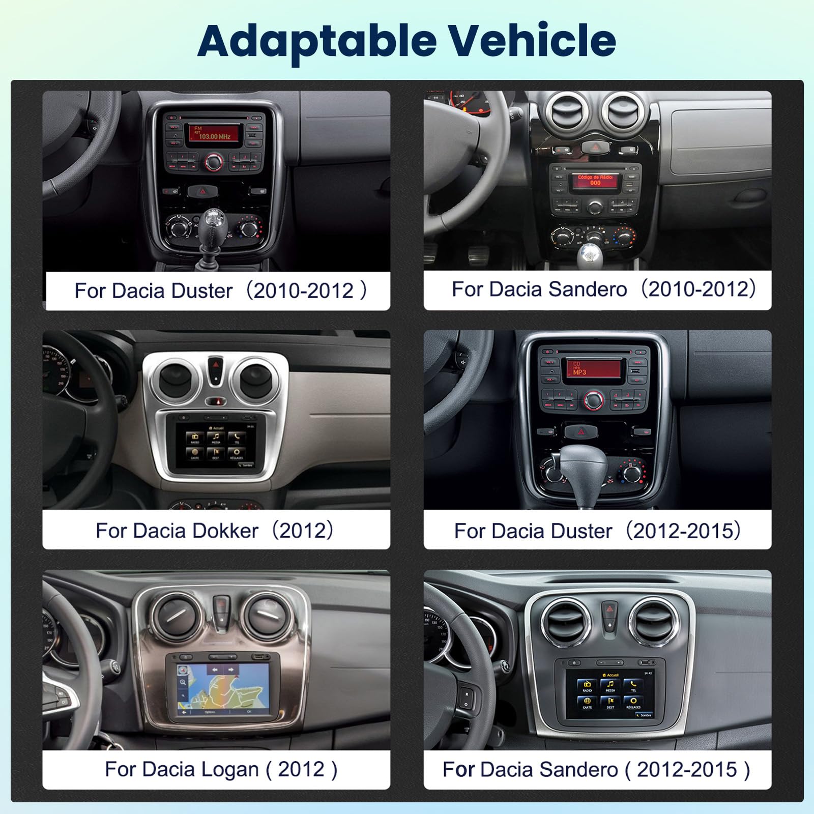 [6G+128G] Radio samochodowe Inefala Android 15 do Renault Dacia Duster Sandero Logan Dokker z bezprzewodowym Carplay Android Auto, 8-calowym ekranem dotykowym, samochodowym stereo z GPS, WiFi RDS/FM,