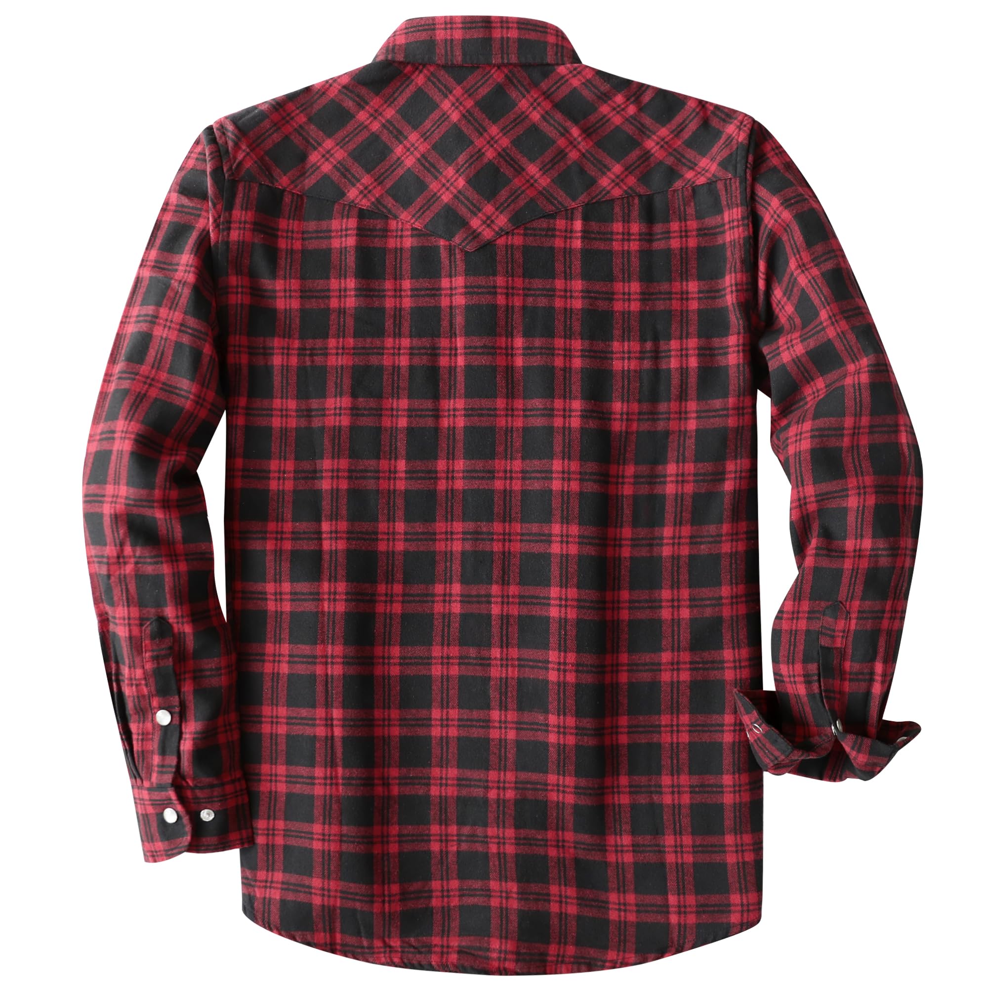 Dubinik®6 oz Camisa de Franela para Hombre Botones a Presión Estilo Vaquero