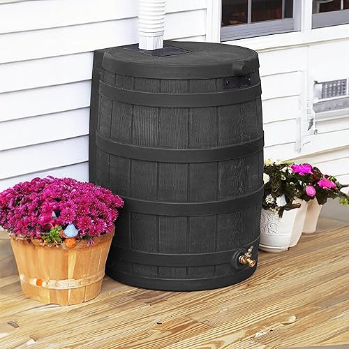 Miniatura 4 de Good Ideas Rain Wizard - Barril de lluvia de plástico con espiga de latón (3 unidades)