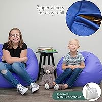 Vista 5 de Children's Factory Puf redondo de 26 pulgadas, puf con funda resistente al agua para niños, asiento flexible para aula primaria, fácil de limpiar