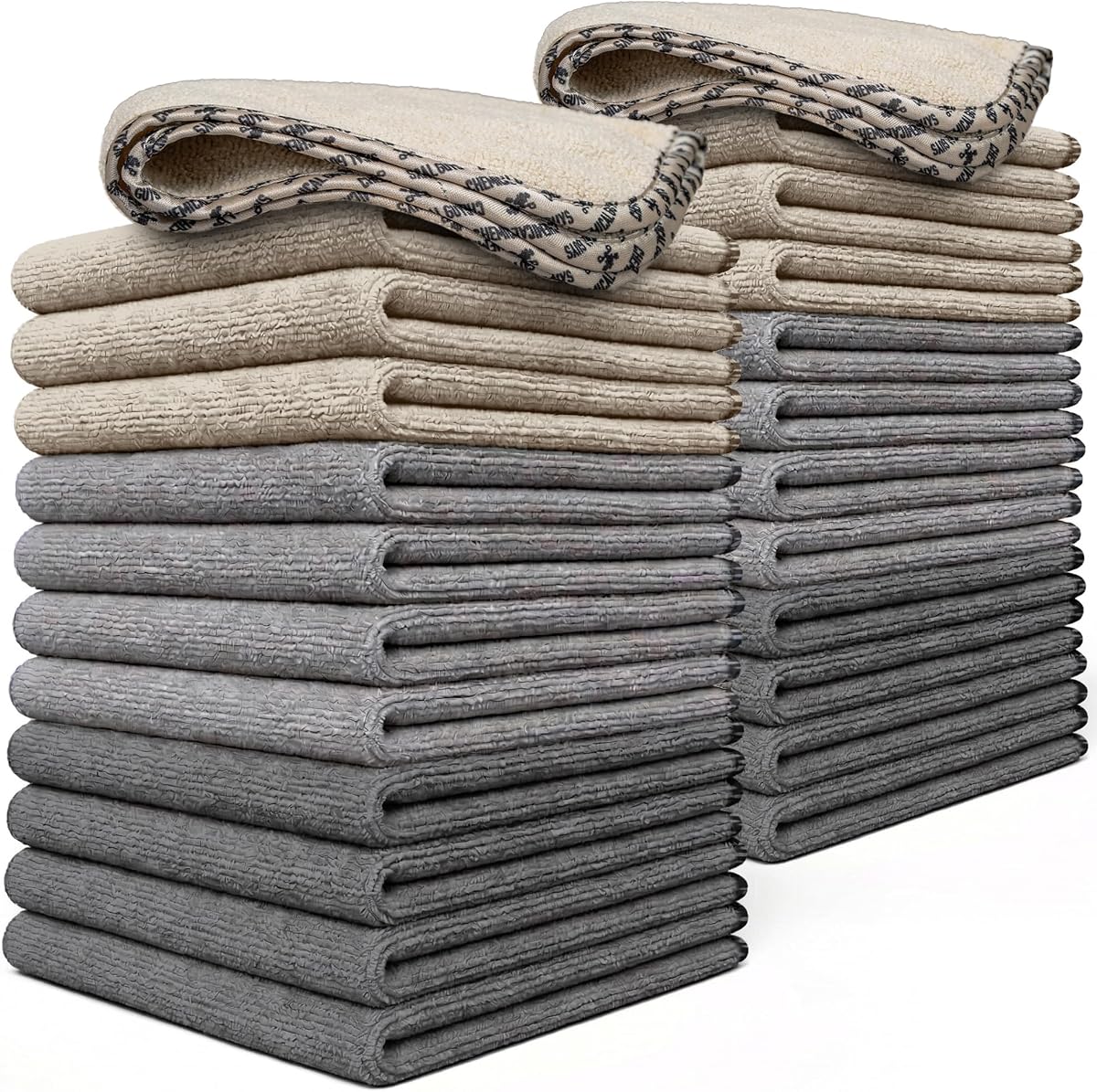 AllSwipe Multi-Purpose Microfiber Towels, 14 x 12, 24 Pack | Versatile microfiber towels for washing, drying, glass and interiors, soft and scratch-free, twenty-four per pack