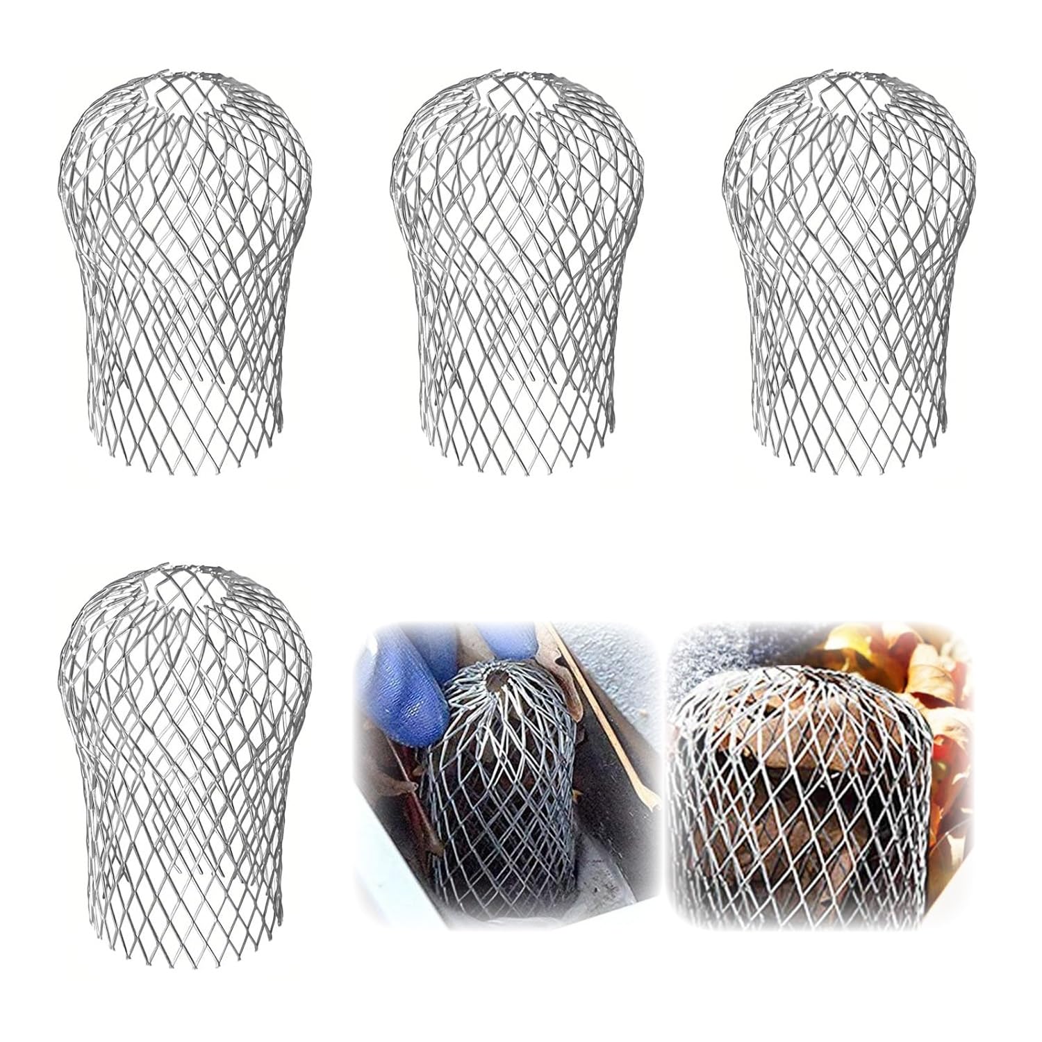 Protezione Per Grondaie In Alluminio - Set Da 4 Reti - Anti Intasamento Foglie E Sporco - Foto 9