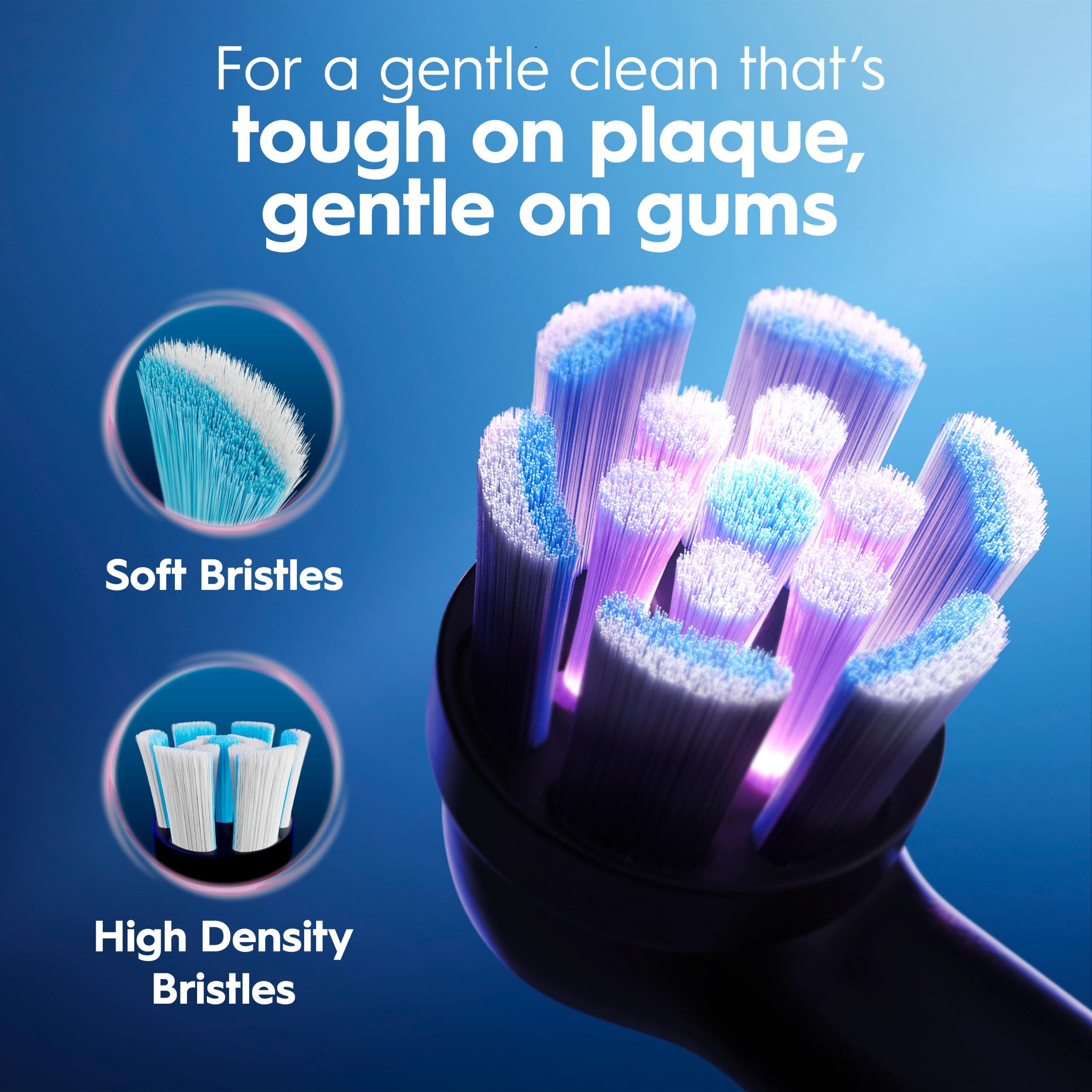 Oral-B Spazzolino Elettrico Ricaricabile, Starter Kit iO2, 3 Modalità di Pulizia, Sensore di Pressione Automatico per Proteggere le Gengive, 2 Testine, Bianco Puro