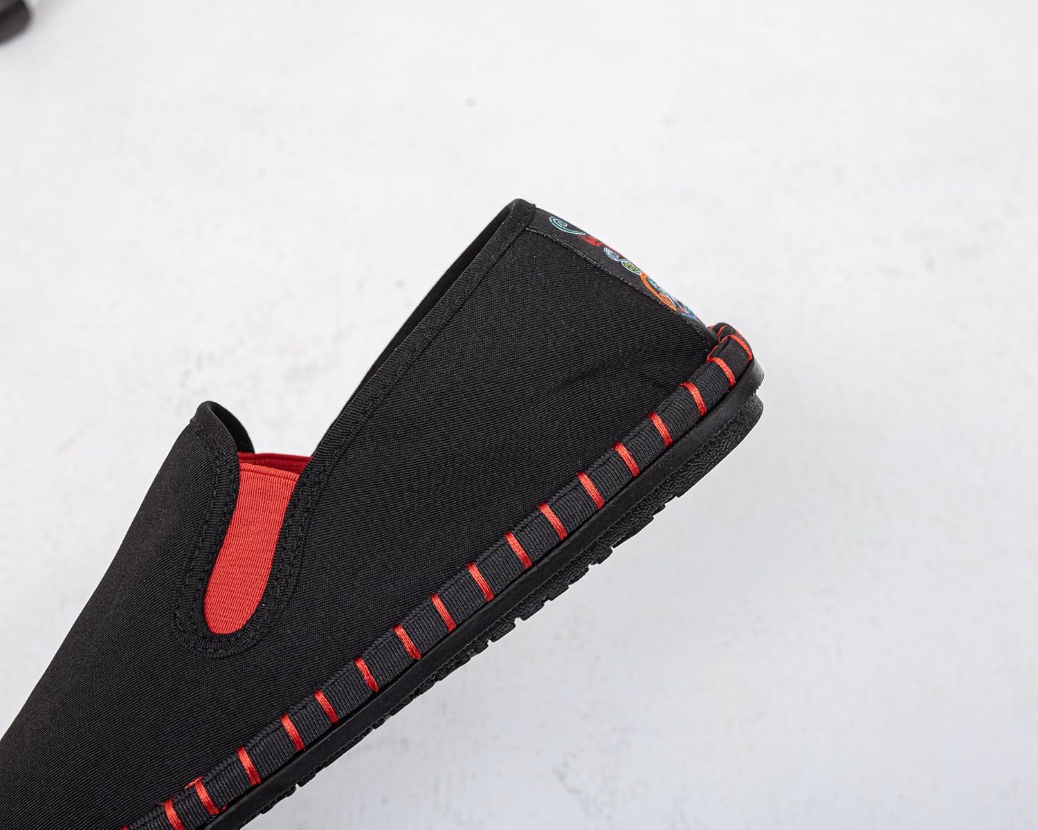 Mens Canvas Slip on Shoes Comfortable Barefoot Slip On Loafers for Men Black Lightweight Casual Shoes Drive Moccasins House Shoes - Image 3