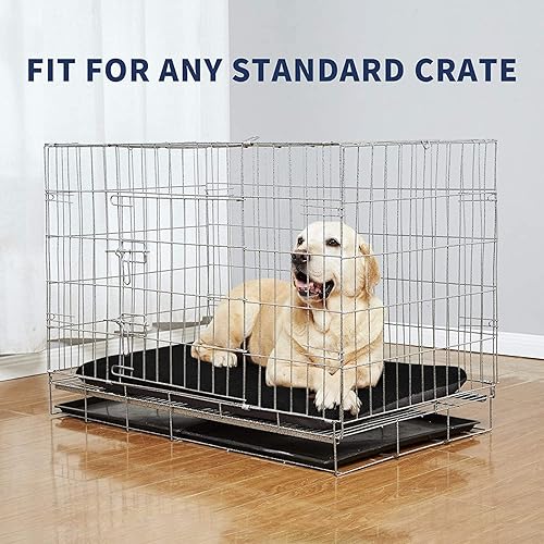 Miniatura 5 de Cama pequeña para perro de 24 pulgadas, almohadilla para jaula de perro, duradera, lavable, impermeable, alfombra de cama para jaula de cama
