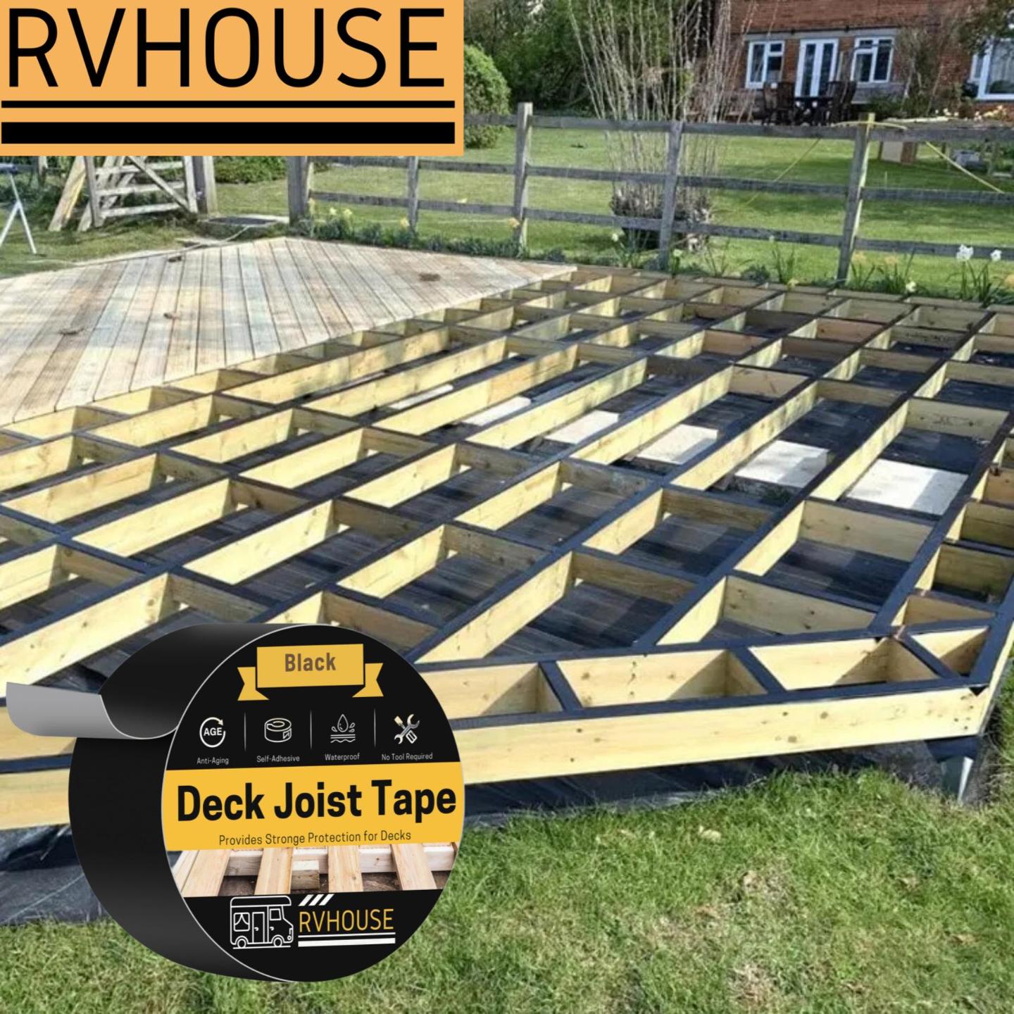 Image of Deck Joist Tape, 4 in x 50 ft Waterproof Butyl Flashing Tape