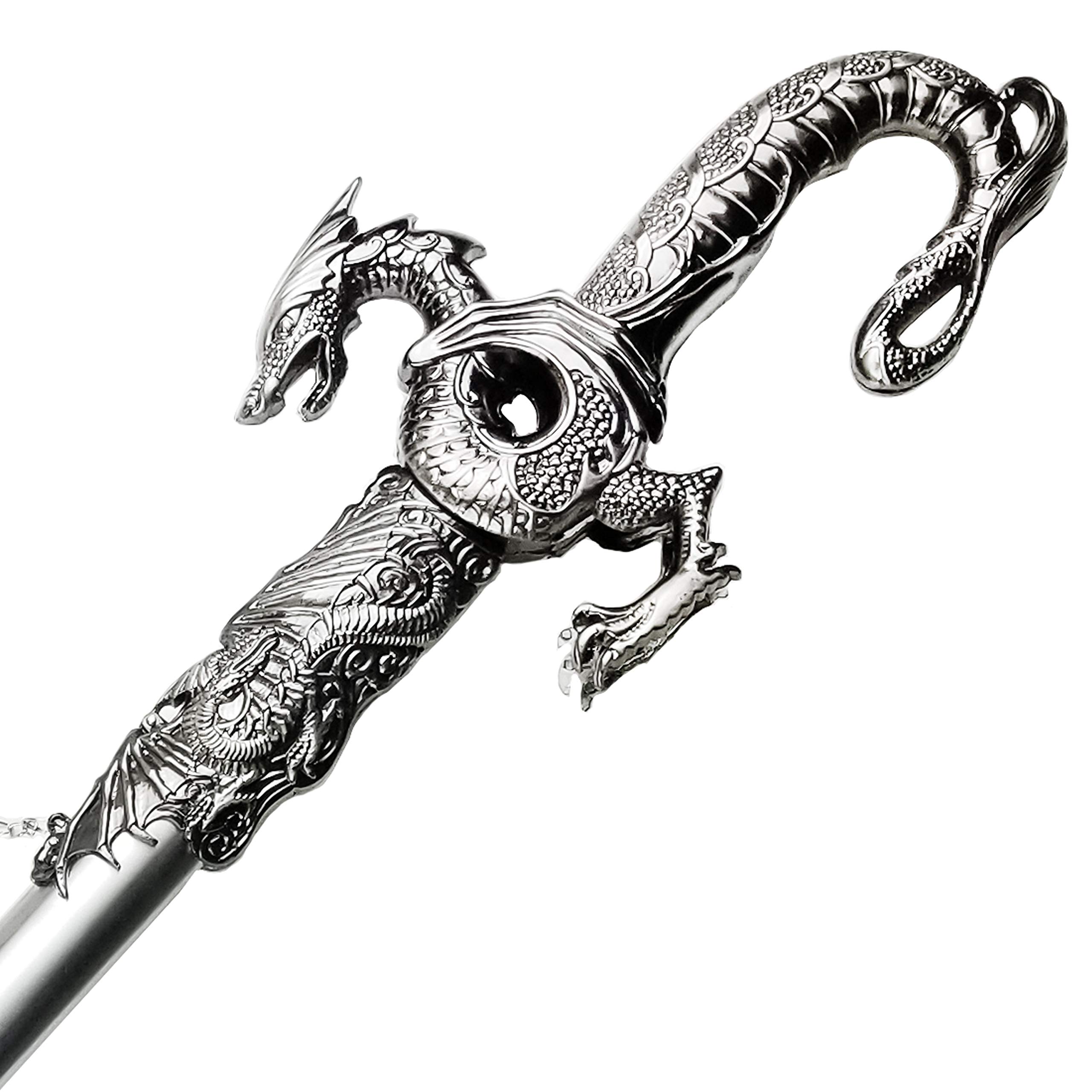 saint george dragon saber fantasy knight sword - dull blade - for collections, gifts