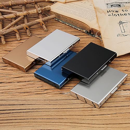 Miniatura 7 de HAPTIME Tarjetero de crédito para mujer, tarjetero Rfid, tarjetero de metal, cartera dura para tarjetas de crédito, soporte para tarjetas pequeñas,