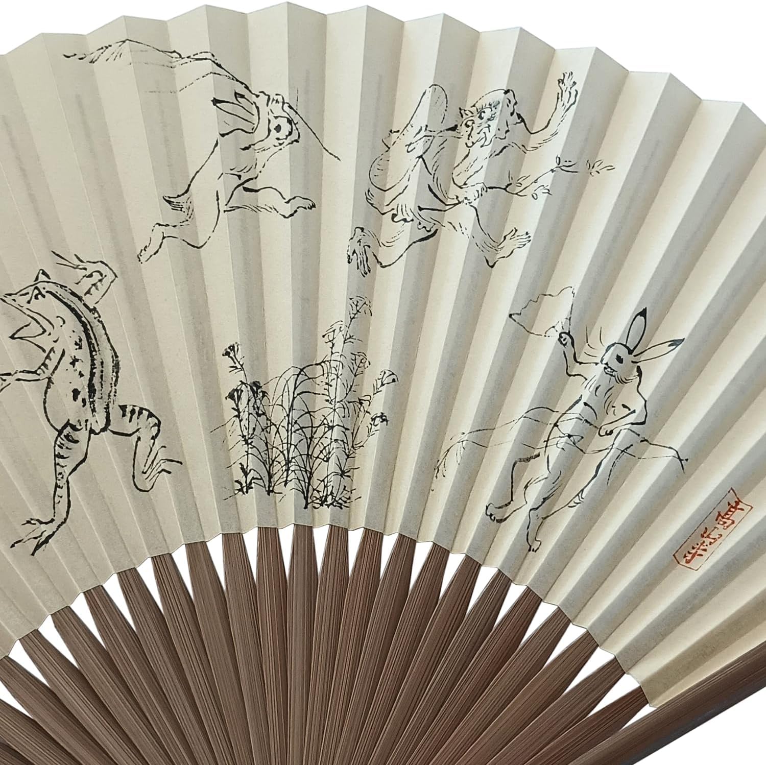 Amazon.co.jp: 鳥獣戯画 扇子 国宝 鳥獣人物戯画 男女兼用 男 女
