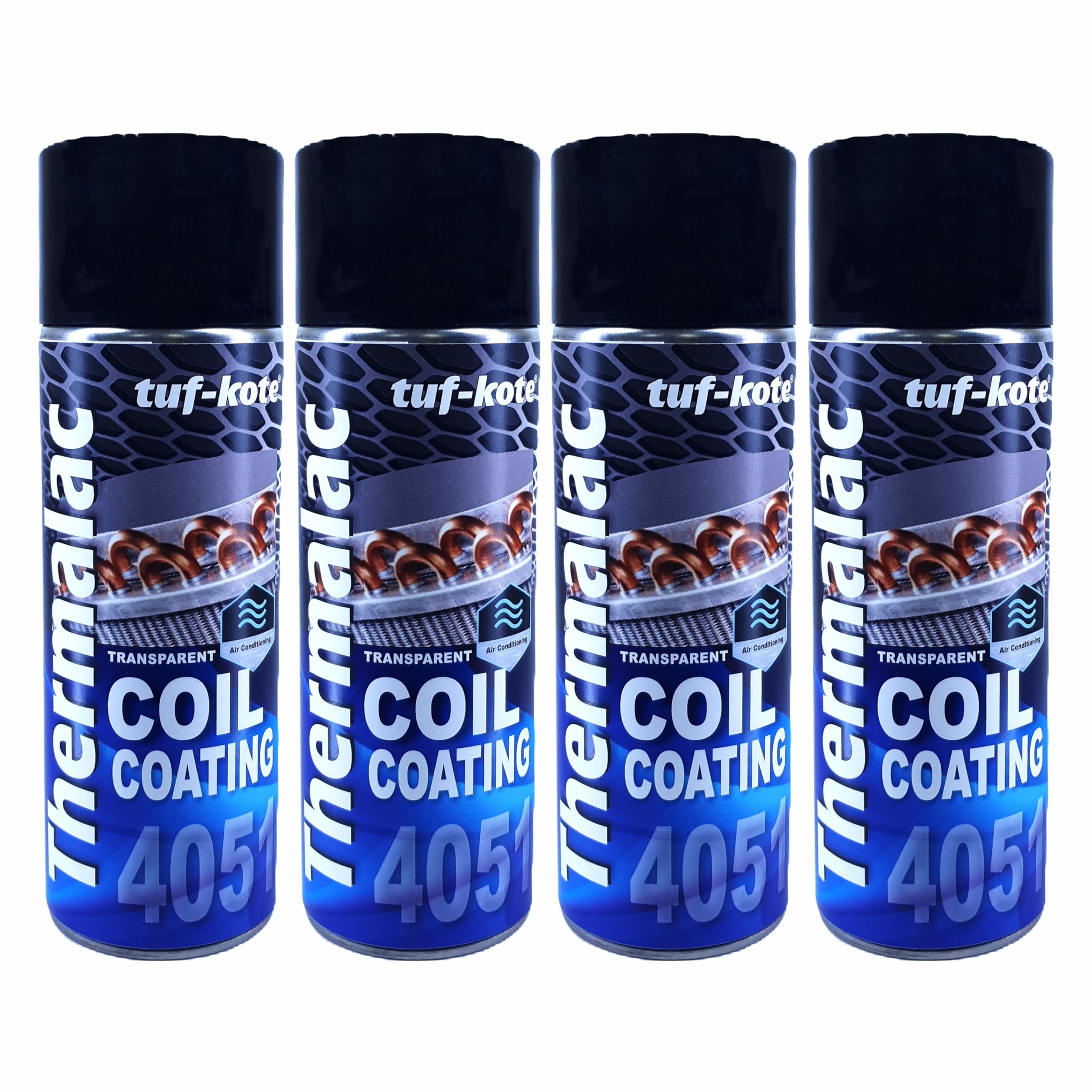 tuf-kote® 4051 Thermolac Clear Transparent AC Coil Protector Coating - Aerosol Spray 500ml [Pack of 4]