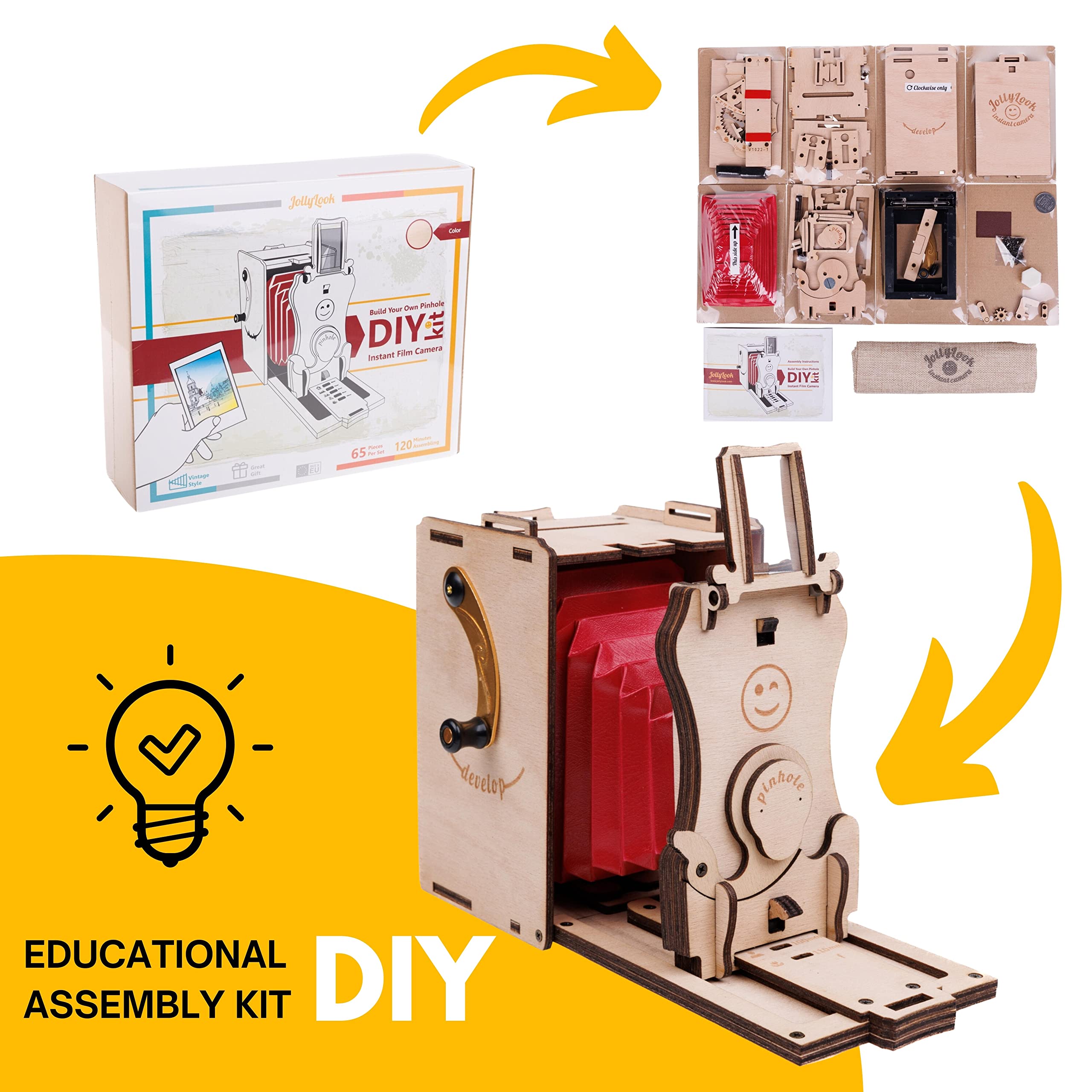 Amazon | JollyLook ピンホールMini インスタントフィルムカメラ DIY