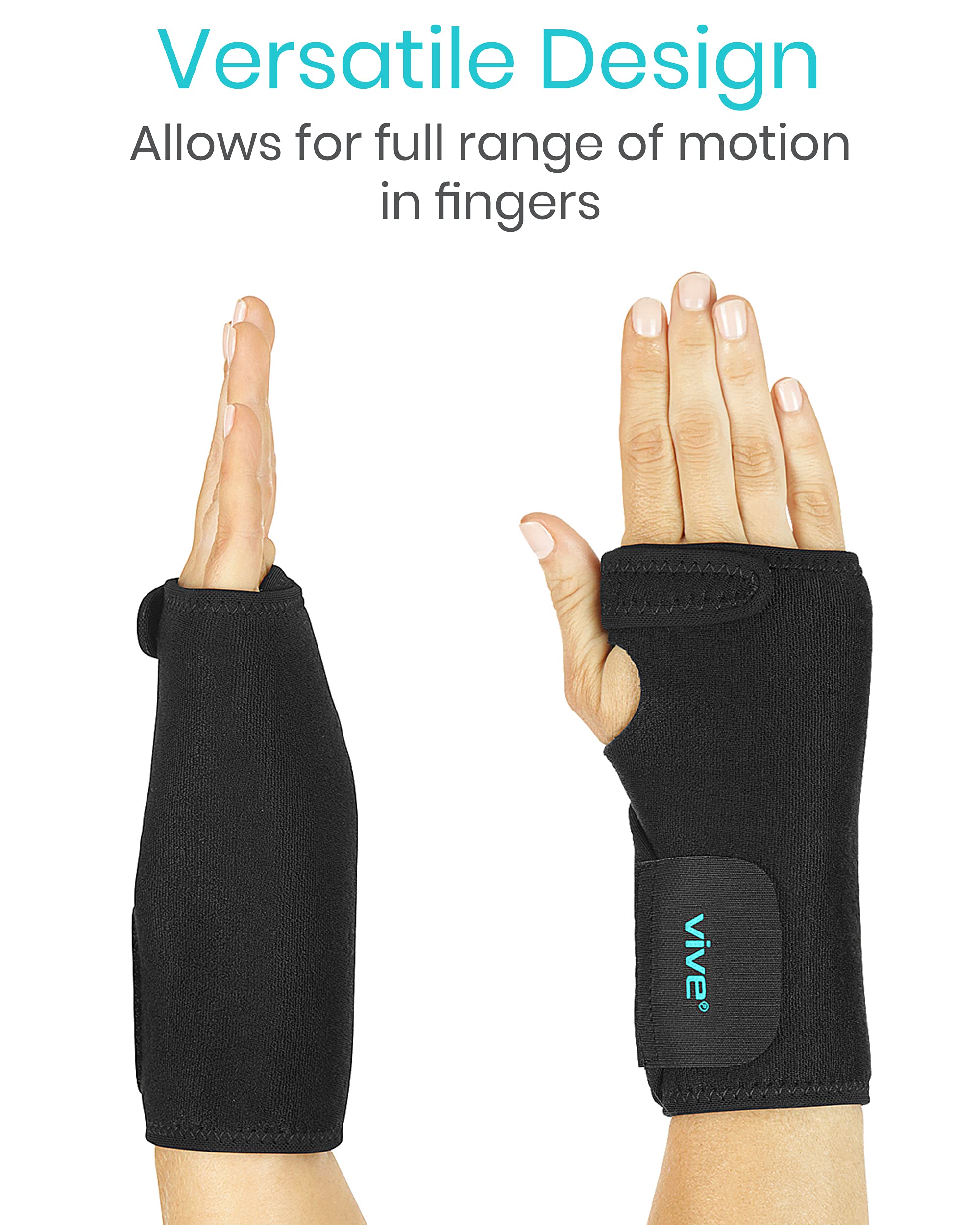 Vive Wrist Brace Carpal Tunnel Hand Compression Support Wrap for Men
