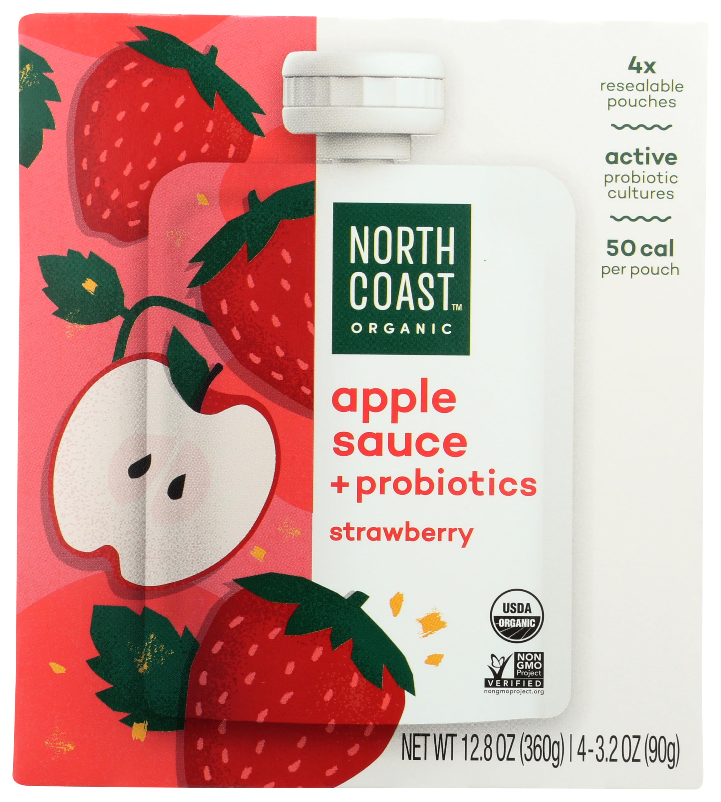 North Coast - Aplsce Probiotic Strawberry - Case of 6-4/3.2 OZ