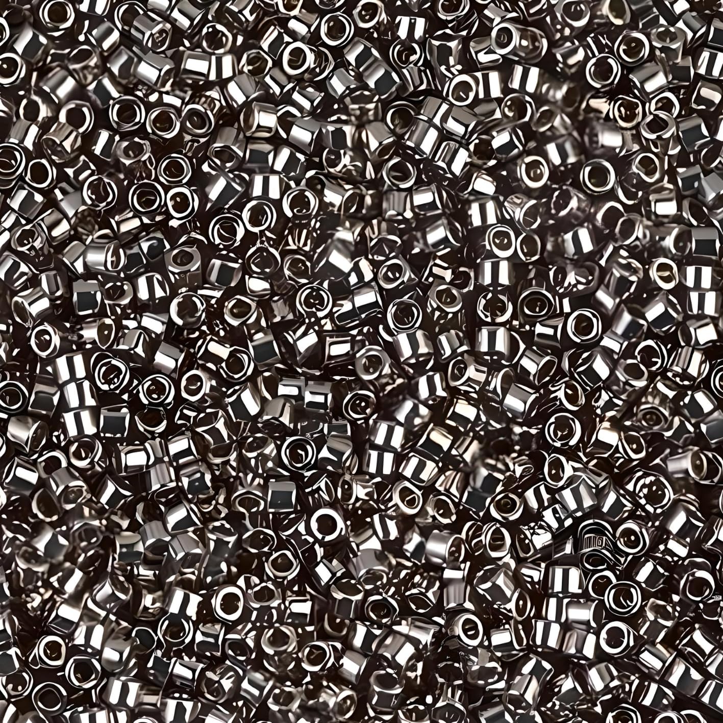 Miyuki Delica Seed Beads Bundle: misura 11/0, Metallics Collection DB021, DB022L, DB040-3 tubi da 7,2 grammi