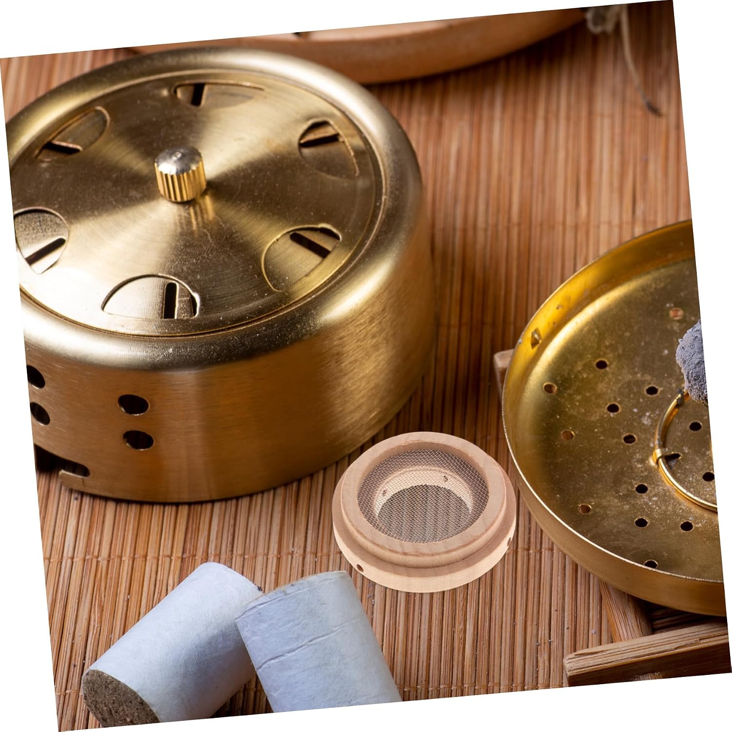 10pcs Moxibustion Device Kit for Navel Care Traditional Chinese Medicine Heat for Abdominal Therapy with Insulation Pad for