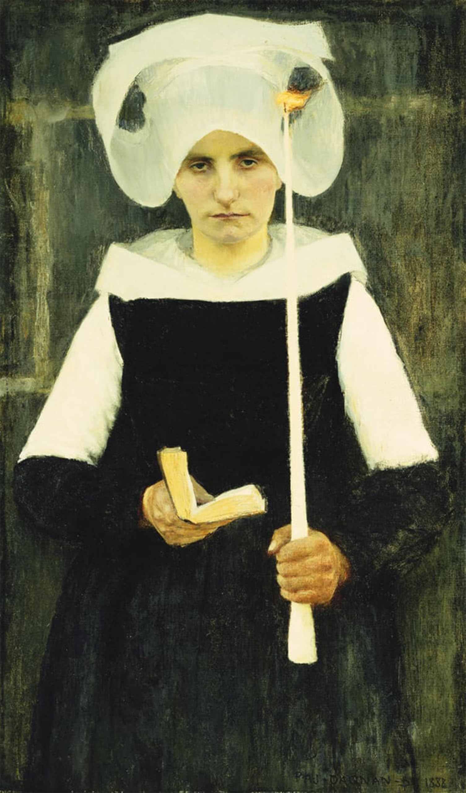 POSTERIIk Famous Modern Artwork Art Mural Breton At Pardon Bretonne Au Pardon by Pascal Adolphe Jean Dagnan Bouveret Oil Paintings Pictures for Home Decor 60x90cm