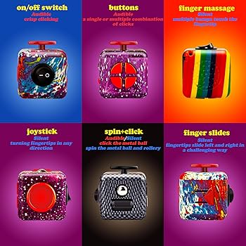 Amazon | カラフルなフィジェットトイキューブ 4個パック 多用途