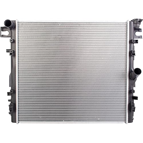 TRQ Radiator Assembly Aluminum Core Compatible with 07-18 Jeep Wrangler CH3010343 CU2957