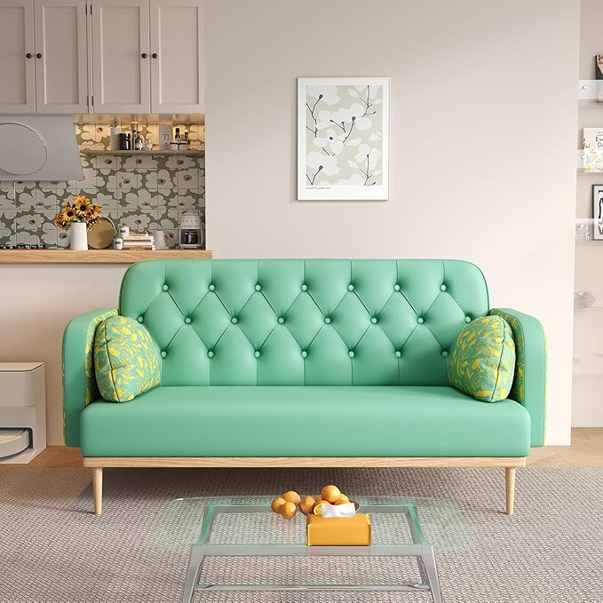 AVZEAR Small Sofa Couch, 2Seater Sofa 57 inches Modern