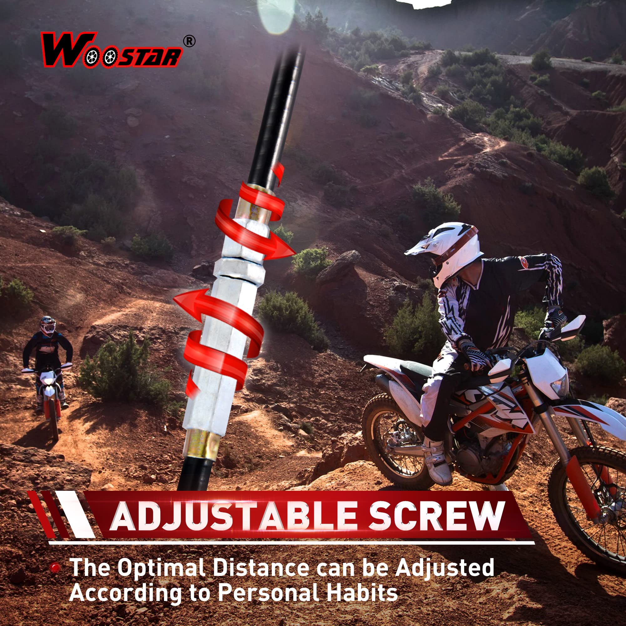 Cavo Frizione WOOSTAR 930mm - Per Pit Bike 50cc-125cc 4 Tempi | Con Regolatore | Sostituzione Originale - Foto 5