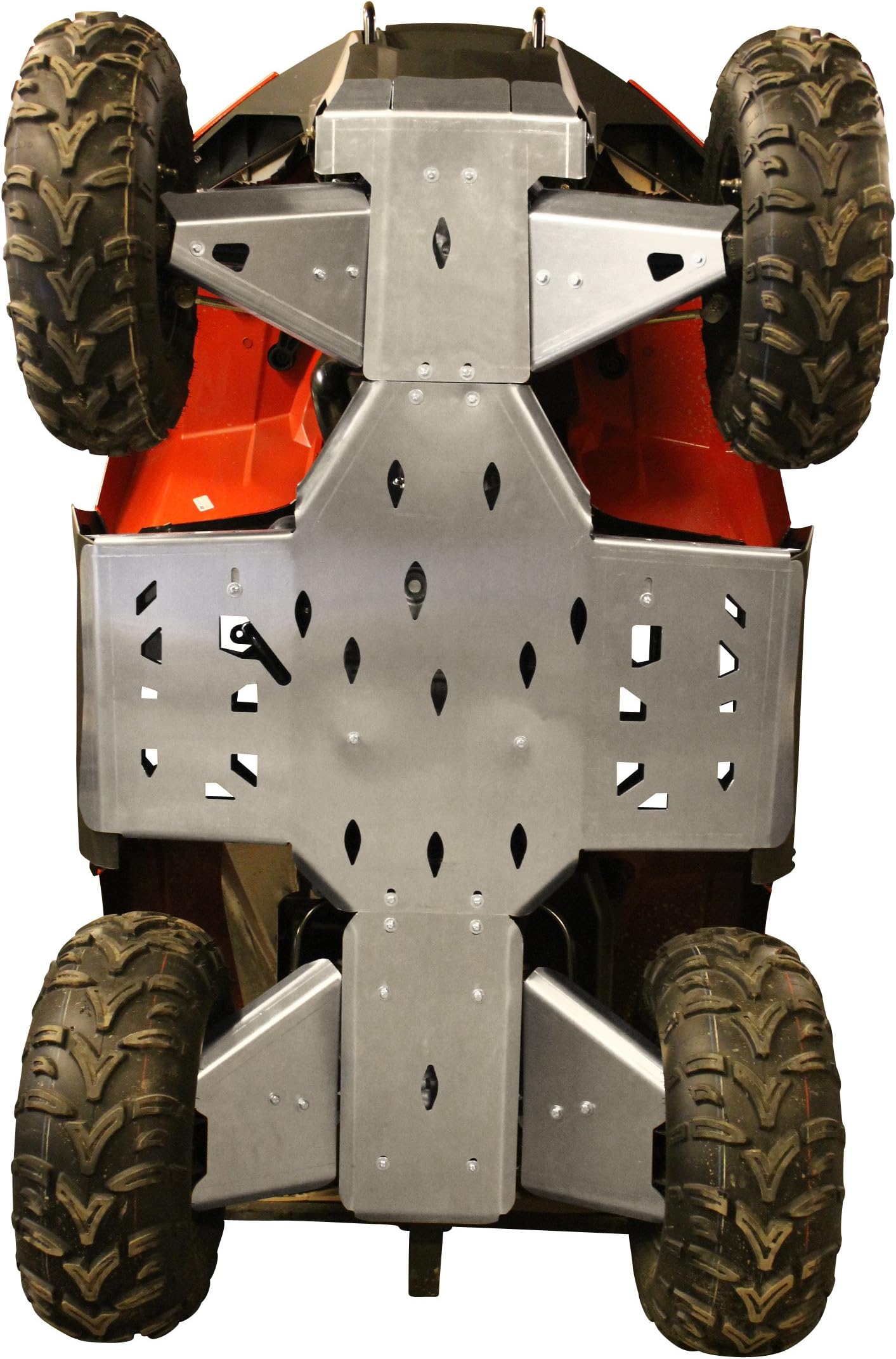 Skidplate Arctic Cat XR Alterra 550/700 2015-, Complete set including rear and front A-Arm guards in 4mm (1 37/64 in) aircraft aluminum