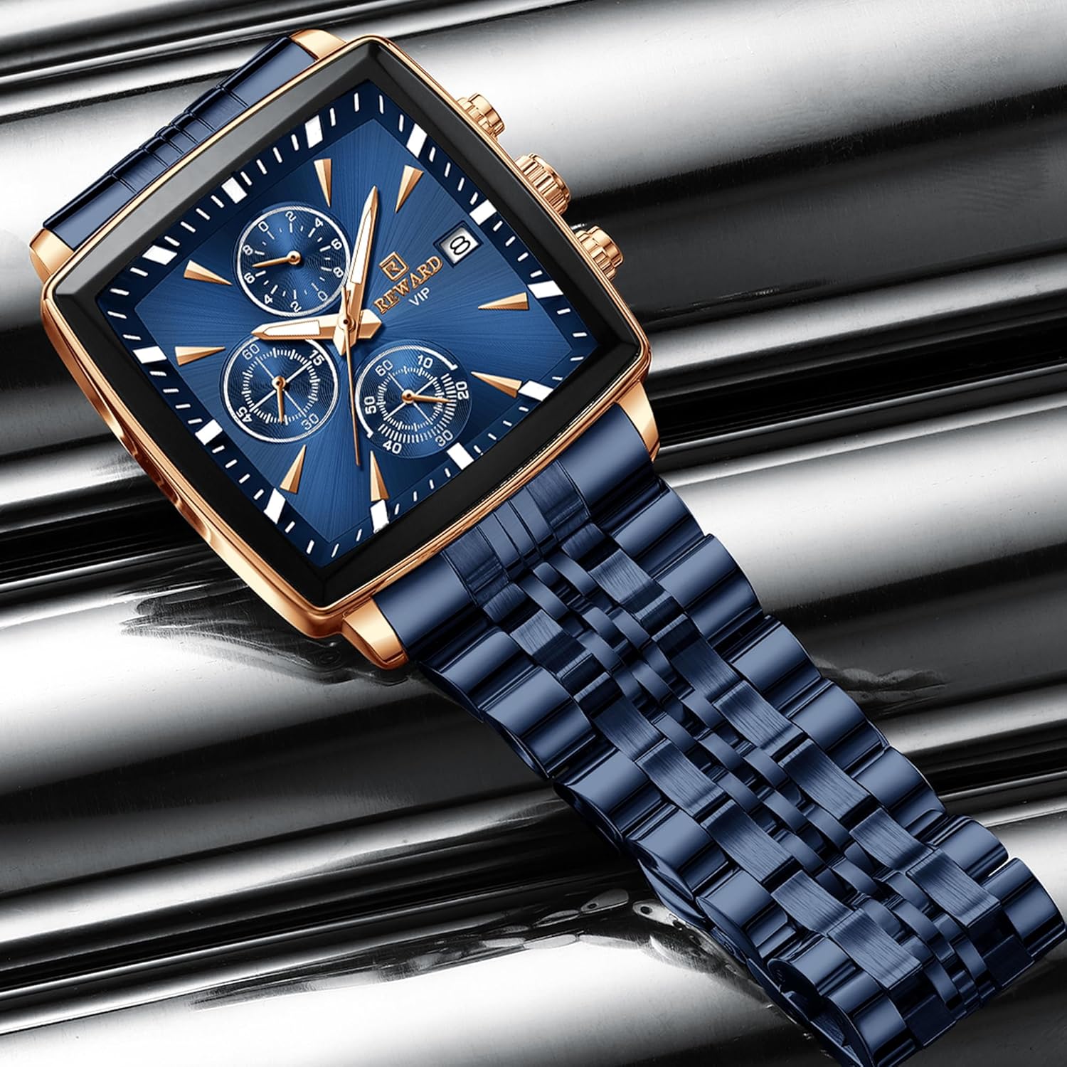 FORSINING Mens Watches for Business Dress Analog Quartz Waterproof Wrist Watch for Men Multifunction Chronograph Watch for Men - Image 5