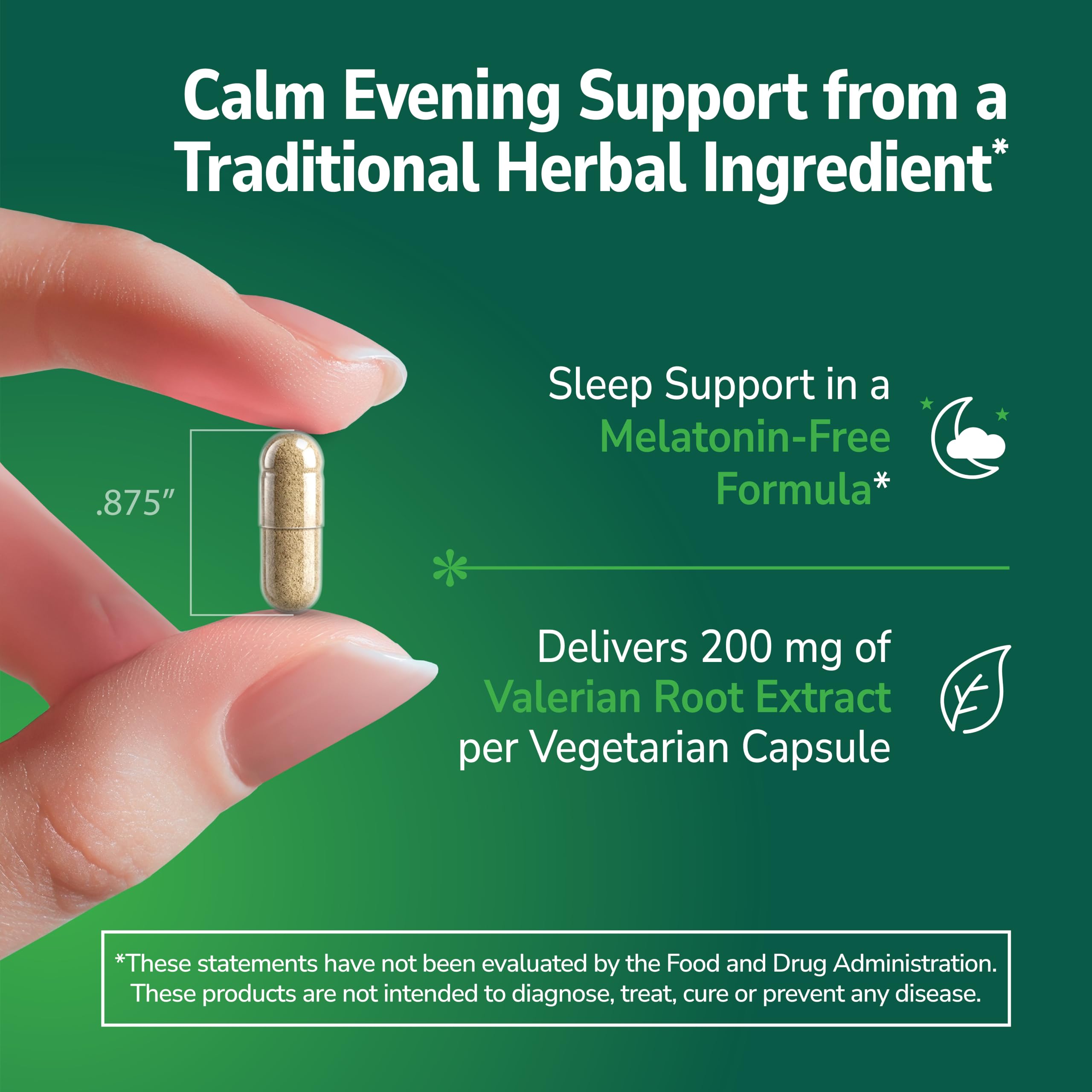 21st Century Valerian Root Extract 200mg, Melatonin-Free Sleep, 60 Veg Caps — Amazon image 4