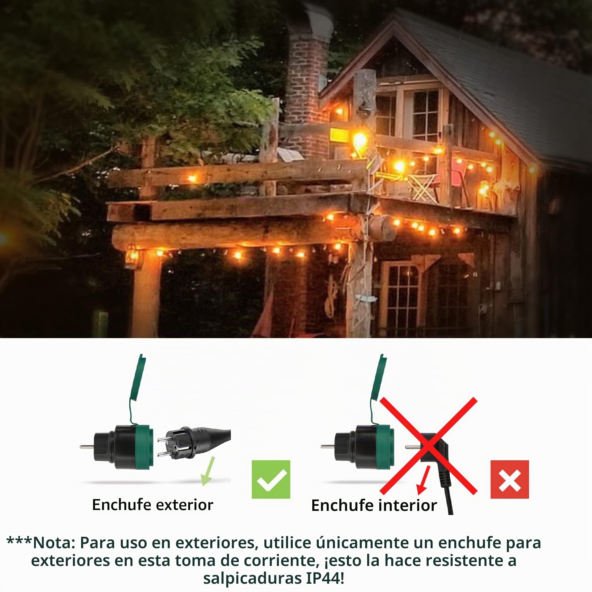 4 Enchufes Exterior con 2 Mando a Distancia, 3680W Adaptador Enchufe Pared | Tomada, Interruptor de enchufe resistente a la intemperie para uso exterior, resistente a salpicaduras