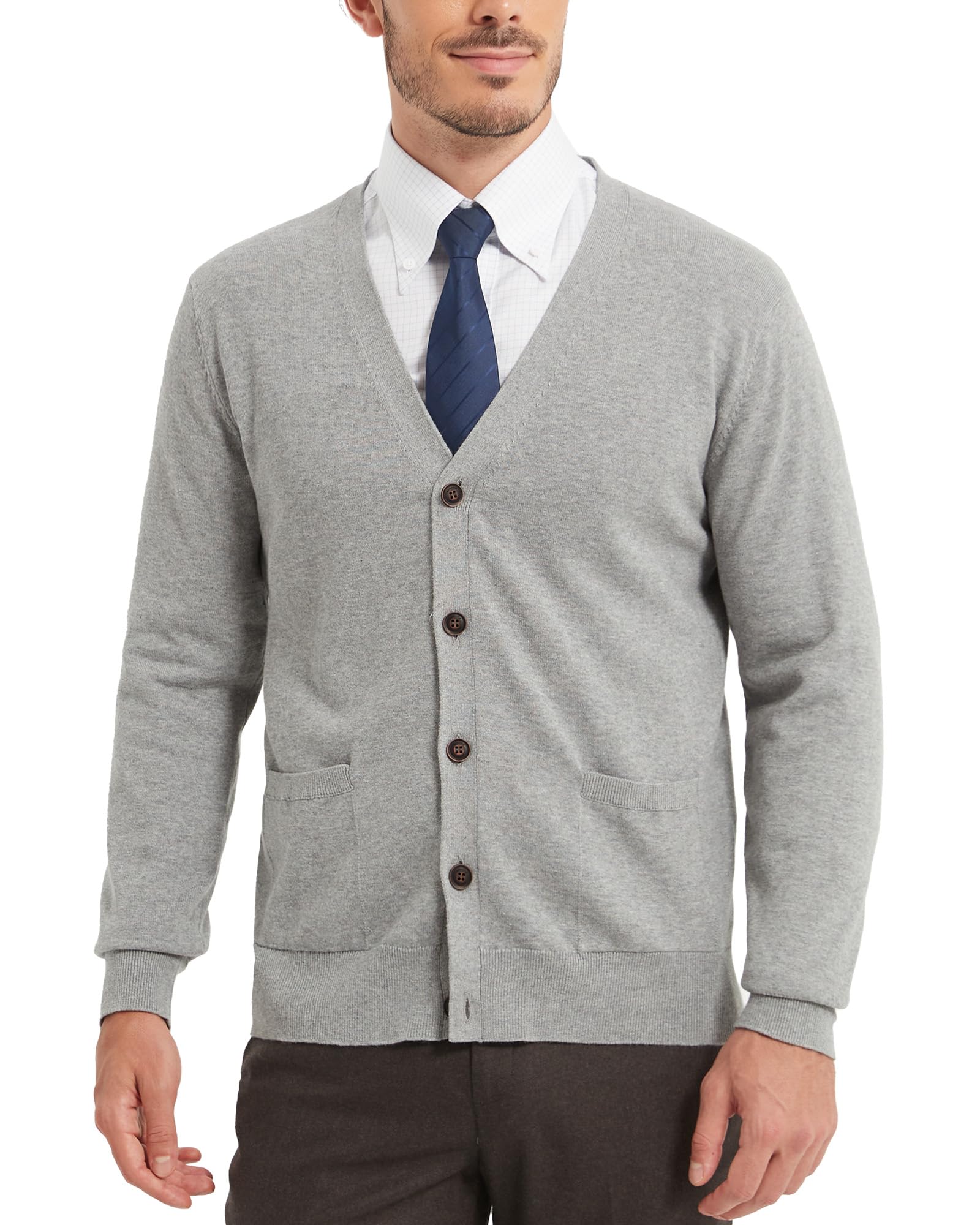 Kallspin Men's Pure Cotton Cardigan