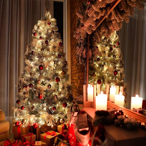 Miniatura 5 de Luces decorativas de Navidad para interiores y exteriores, 500 luces LED de 174 pies, 8 modos, impermeables, enchufables, alambre transparente,