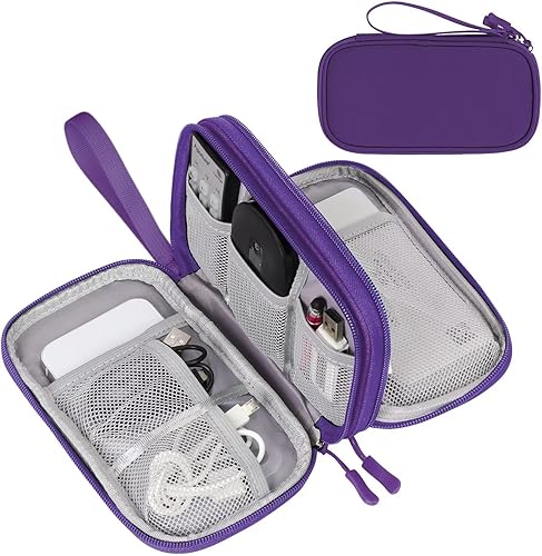 FYY Organizador electrónico, organizador de cables de viaje, bolsa de transporte para accesorios electrónicos, portátil, impermeable, doble capa,