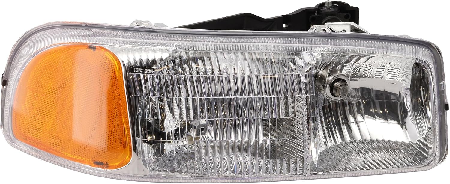 Compatible with 99-07 Sierra Pickup Truck Headlight Headlamp Head Light Lamp with Bulb Right Passenger Side