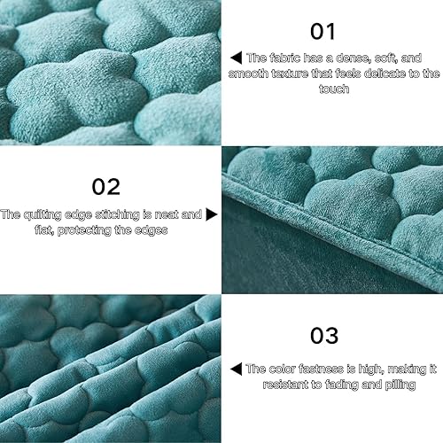 Miniatura 6 de Pangzi Sábana bajera de franela, funda de colchón gruesa de felpa cálida, aterciopelada, suave, pesada, antideslizante, cubierta protectora