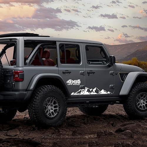 Miniatura 3 de TOMALL Calcomanías de vinilo de montaña de 58.6 pulgadas, 4 x 4 pulgadas, para automóvil, carrocería, puerta, lateral, nieve, montañas, decoración