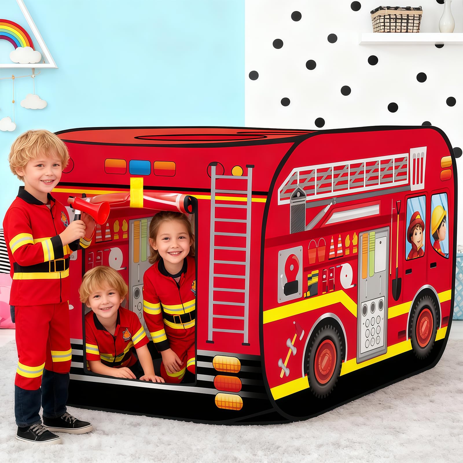 Maison de jeu pop-up pour enfants, tente de jeu, pop-up, avec sac de transport, jouet pour l'intérieur et l'extérieur, garçons et filles à partir de 3, 4, 5, 6 ans
