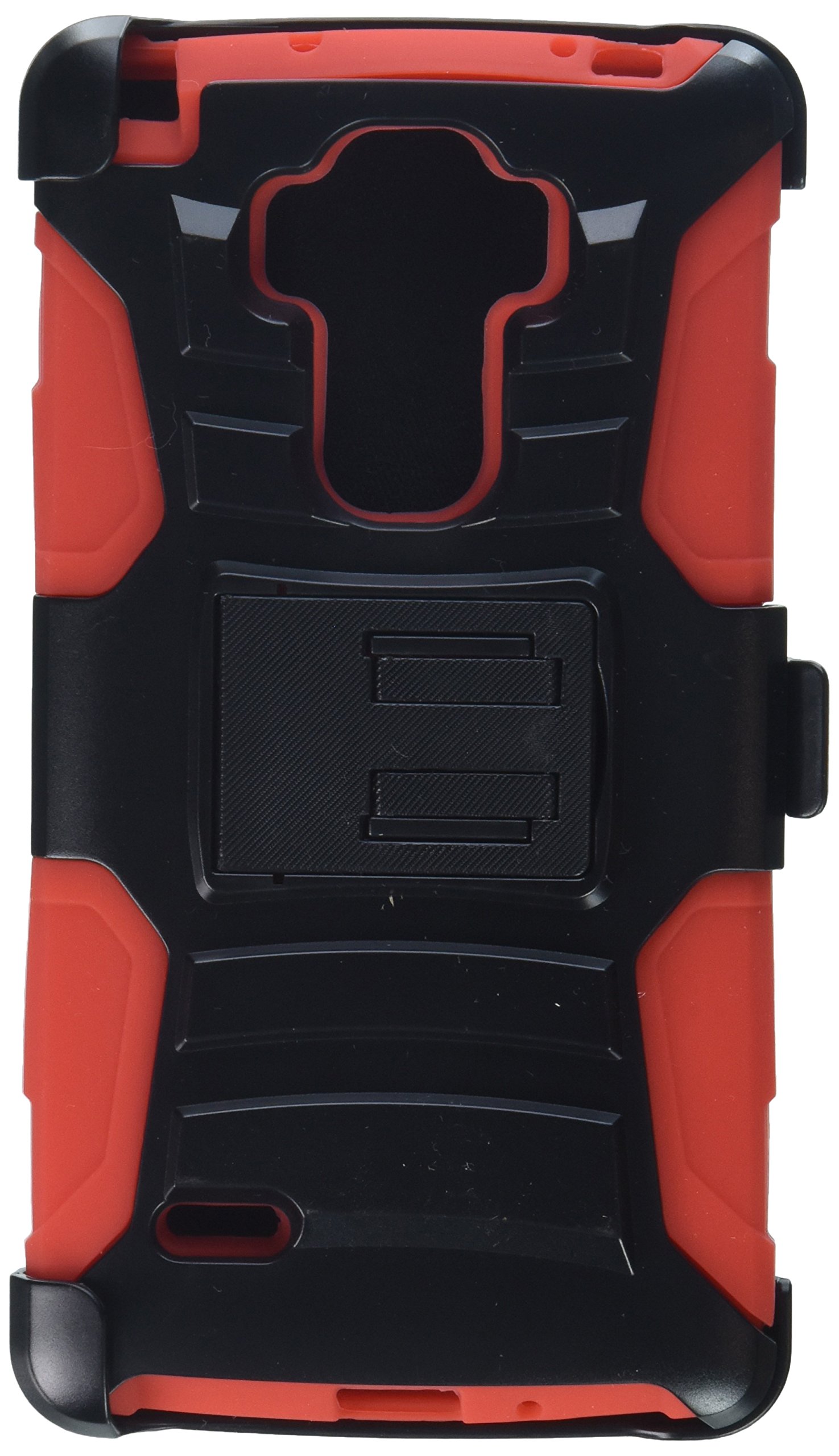 Asmyna Cell Phone Case for LG H740 (G Vista 2), LG LS770 (G Stylo) - Retail Packaging - Black/Red