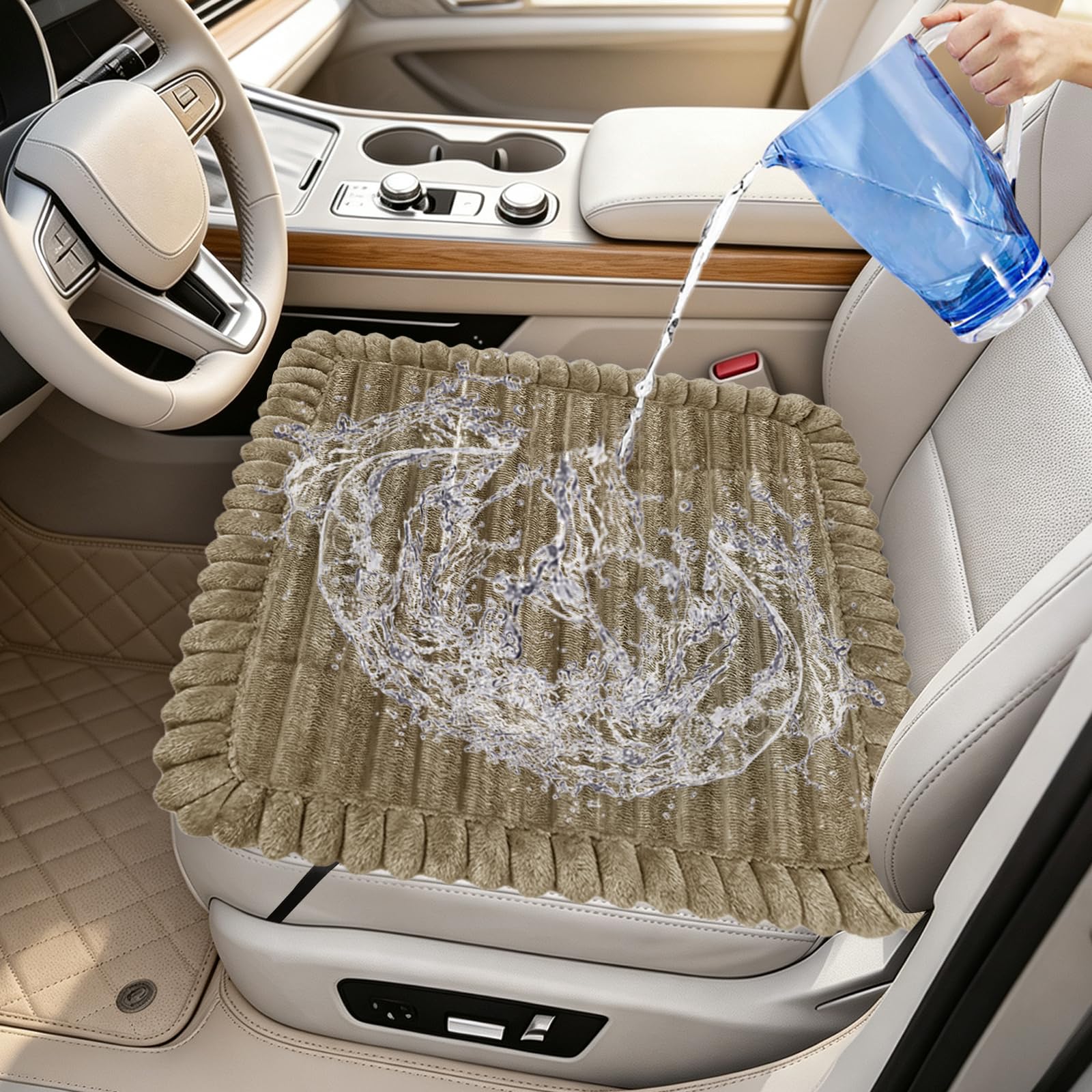 SYLC Dog Bed for Car Back Seat, Non-Slip Car Seat Cushion Cover Waterproof