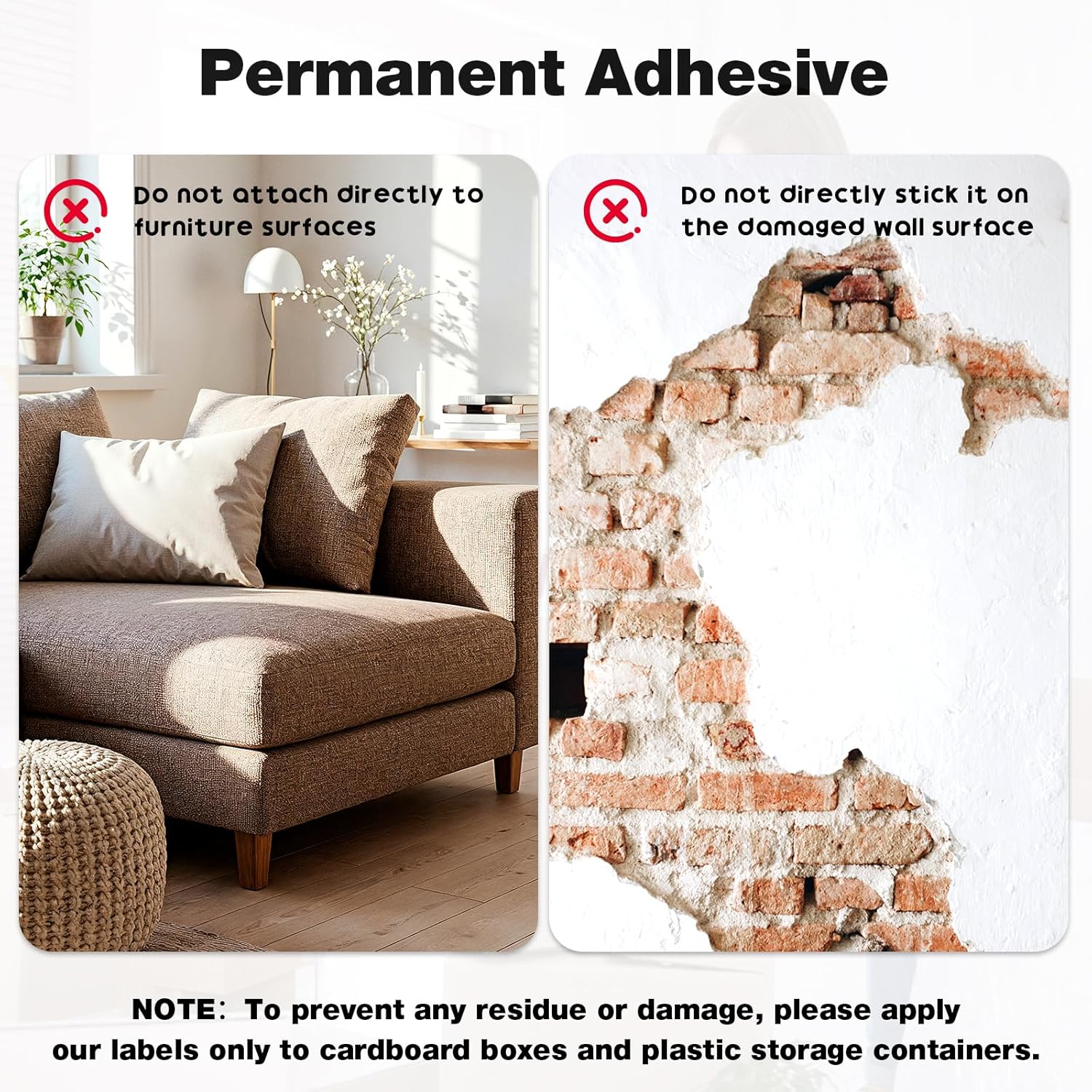 6x4 Inch Large Moving Box Labels, 100 Pack 4 Color Coded Blank Stickers for Packing Supplies, Permanent Adhesive for Home Organization, Kitchen, Storage Bins & Cardboard Boxes （100Pcs） - Image 4