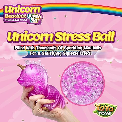 Miniatura 4 de YoYa Toys Juguete de bolas de unicornio jumbo para aliviar la ansiedad bolas de aplastamiento para niñas niños y adultos juguete sensorial