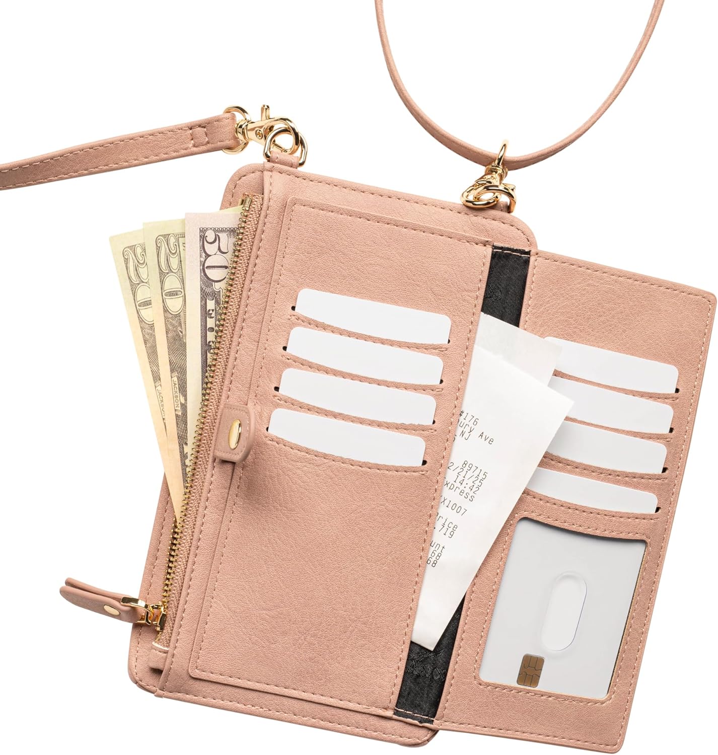 Claasico Crossbody Phone Purse for Women – RFID Phone Case Wallet w/Magnetic Closure & Separate Zipper Pocket Crossbody Bag - Image 4