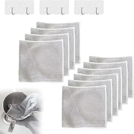 Acssart Wire Dishcloth: 10-Pack Multipurpose Cleaning Cloths