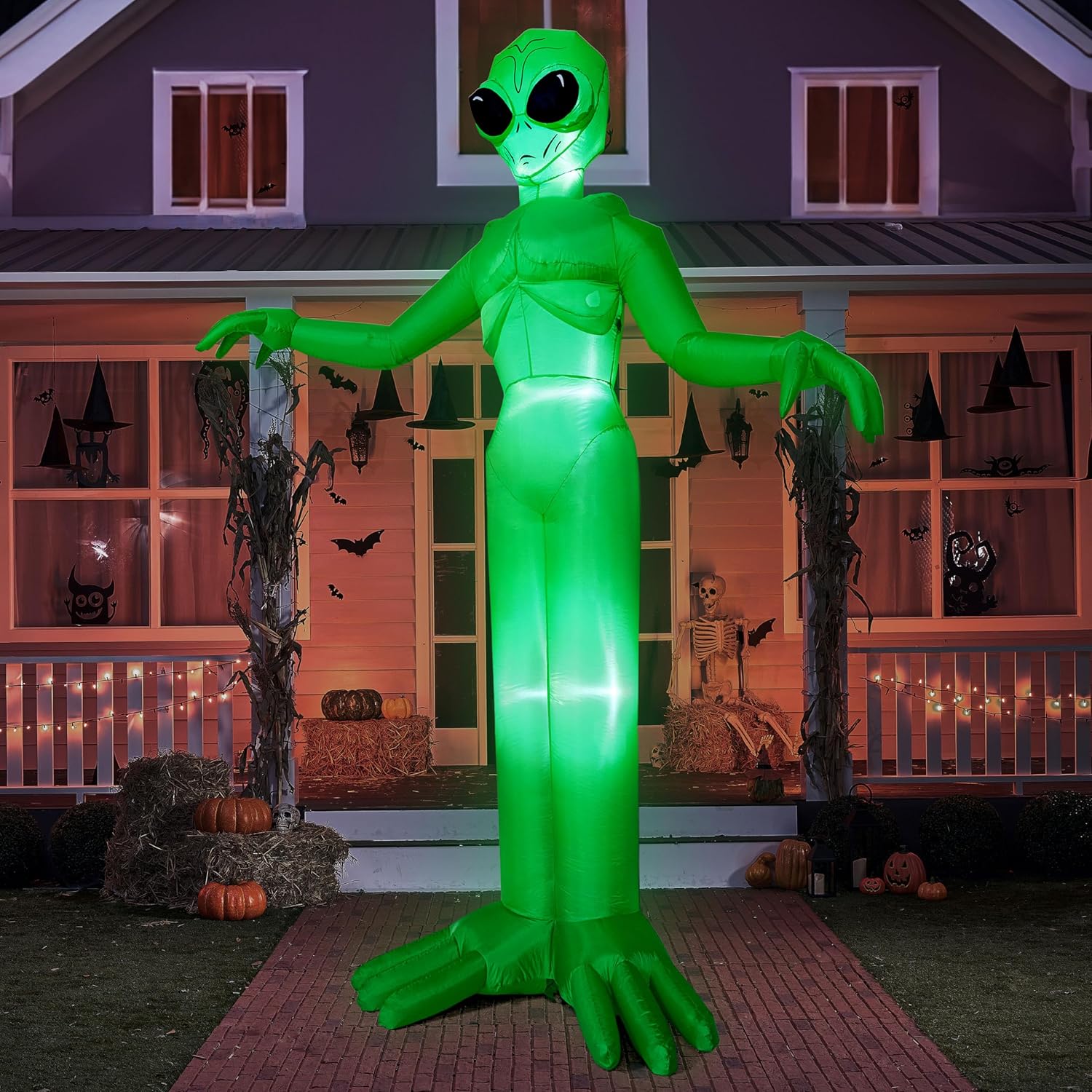 Lot De 3 Extraterrestres Gonflables 90 Cm - Décoration Fête Halloween, Anniversaire Thème Espace, PVC Résistant