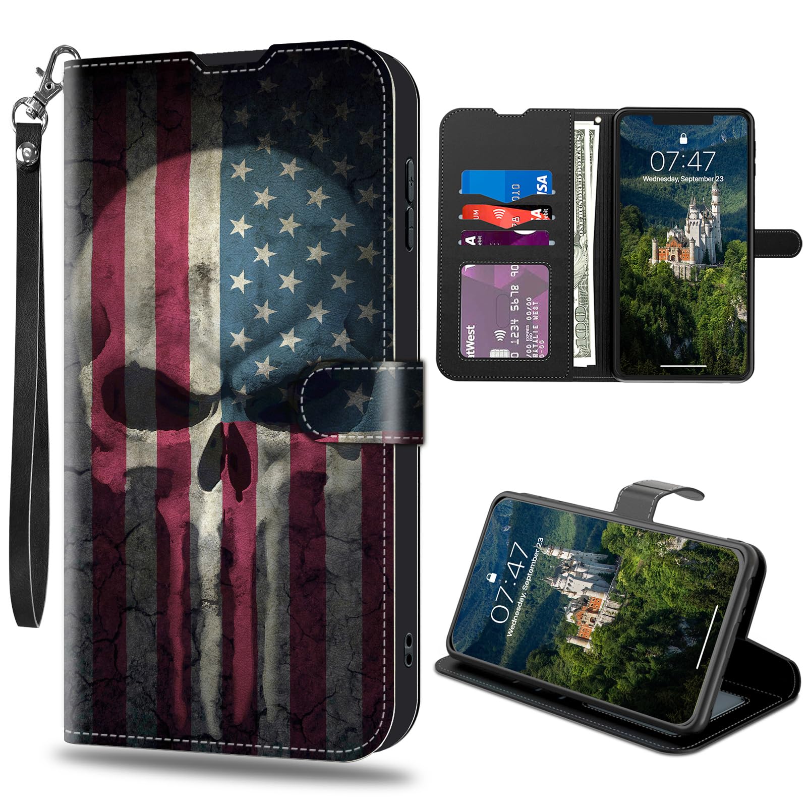 CAPAUNVDA for Motorola Moto G Power 5G 2023 Wallet Case with Credit Card Slots Holder, PU Leather Shockproof RFID Blocking Cover for Motorola Moto G