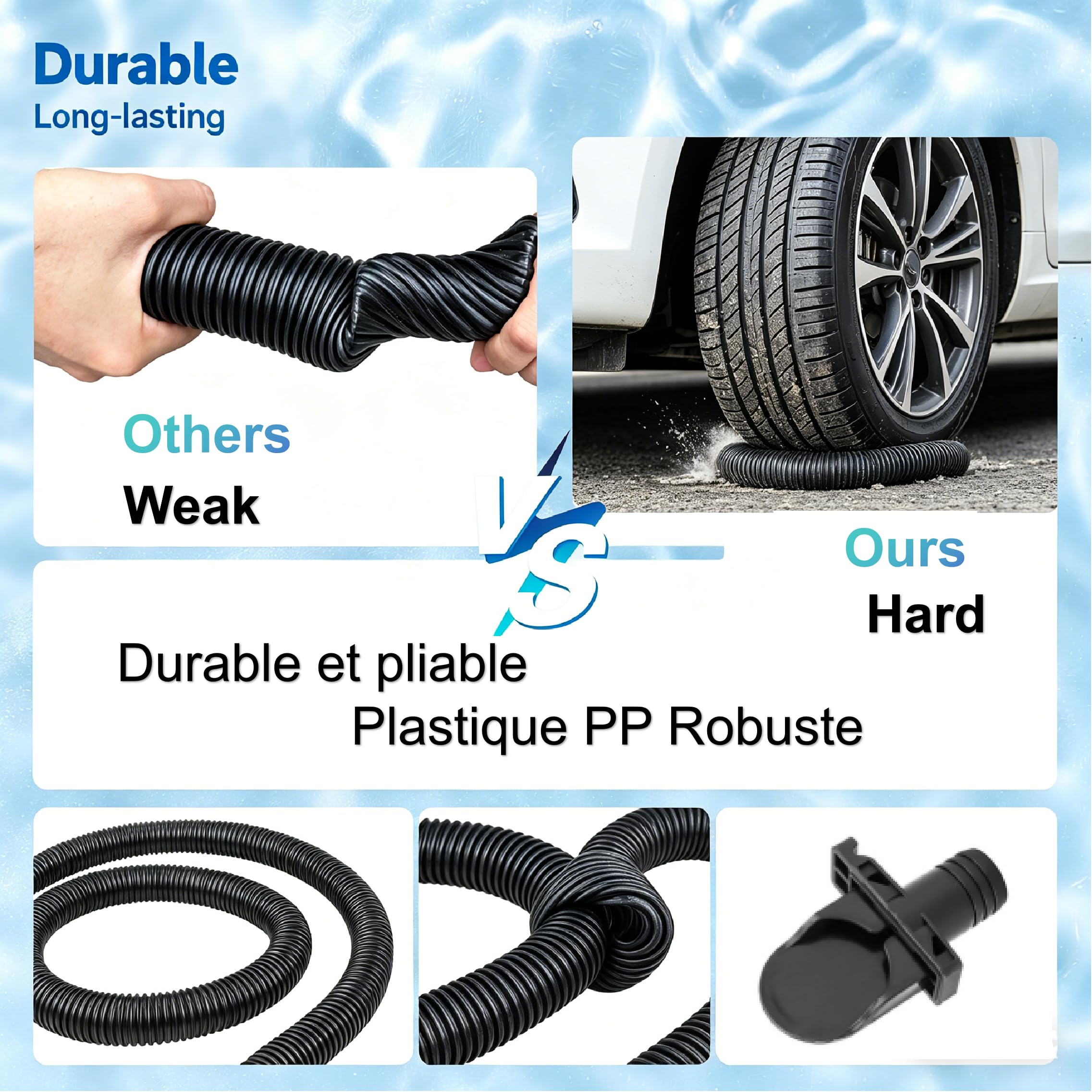 PURESPA Kit d'adaptateur tuyau gonflage spa Intex 28403E 28403VM 28405CA 28405E 28407E 28407VM