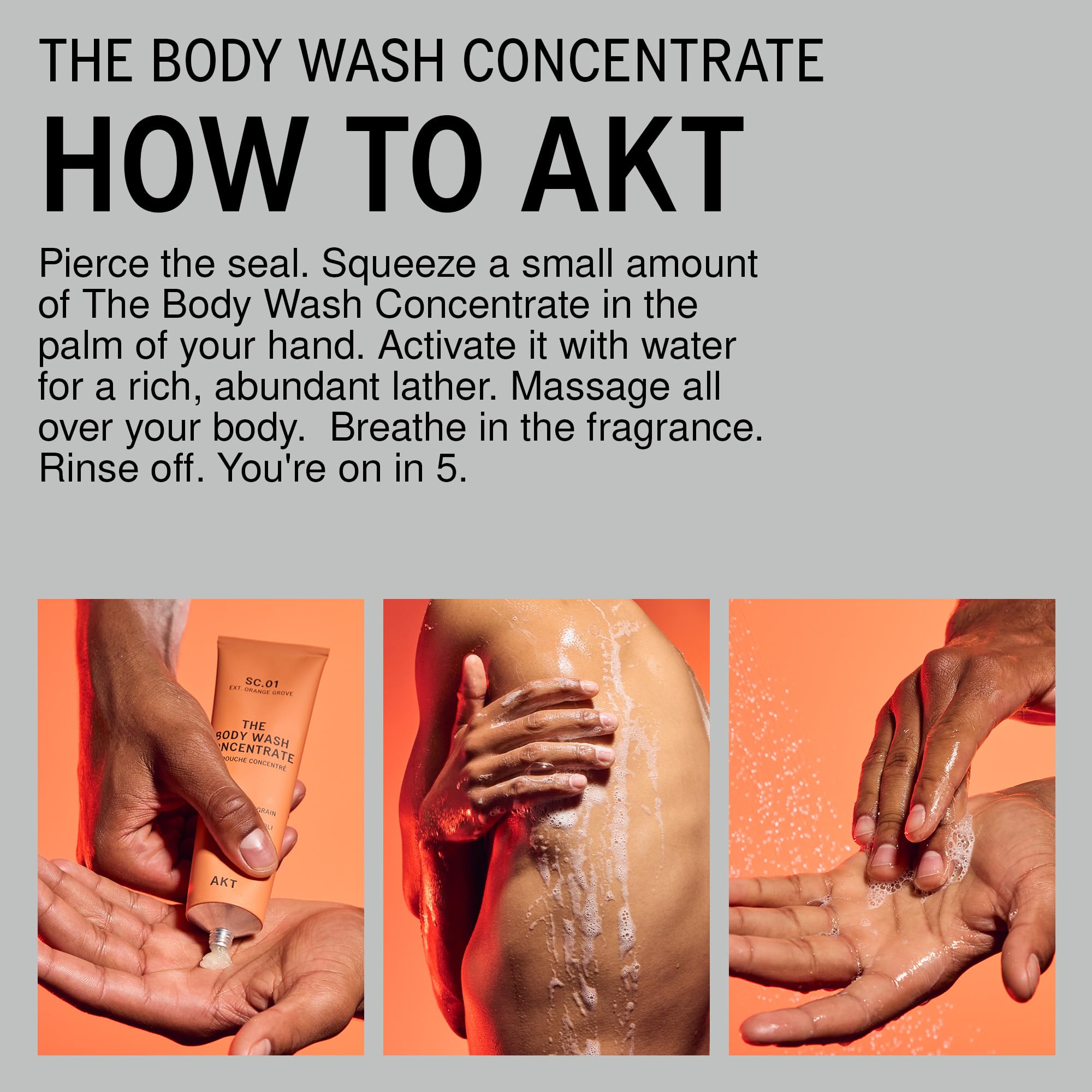 Akt – Il concentrato per il bagnoschiuma. PREPARA, PROTEGGI E ARRICCHISCI la tua pelle. Concentrato 3x senza aggiunta di acqua! Squalano d'oliva, vitamina E. 1 tubo dura fino a 3 mesi. 100ml/3.4 Fl.Oz