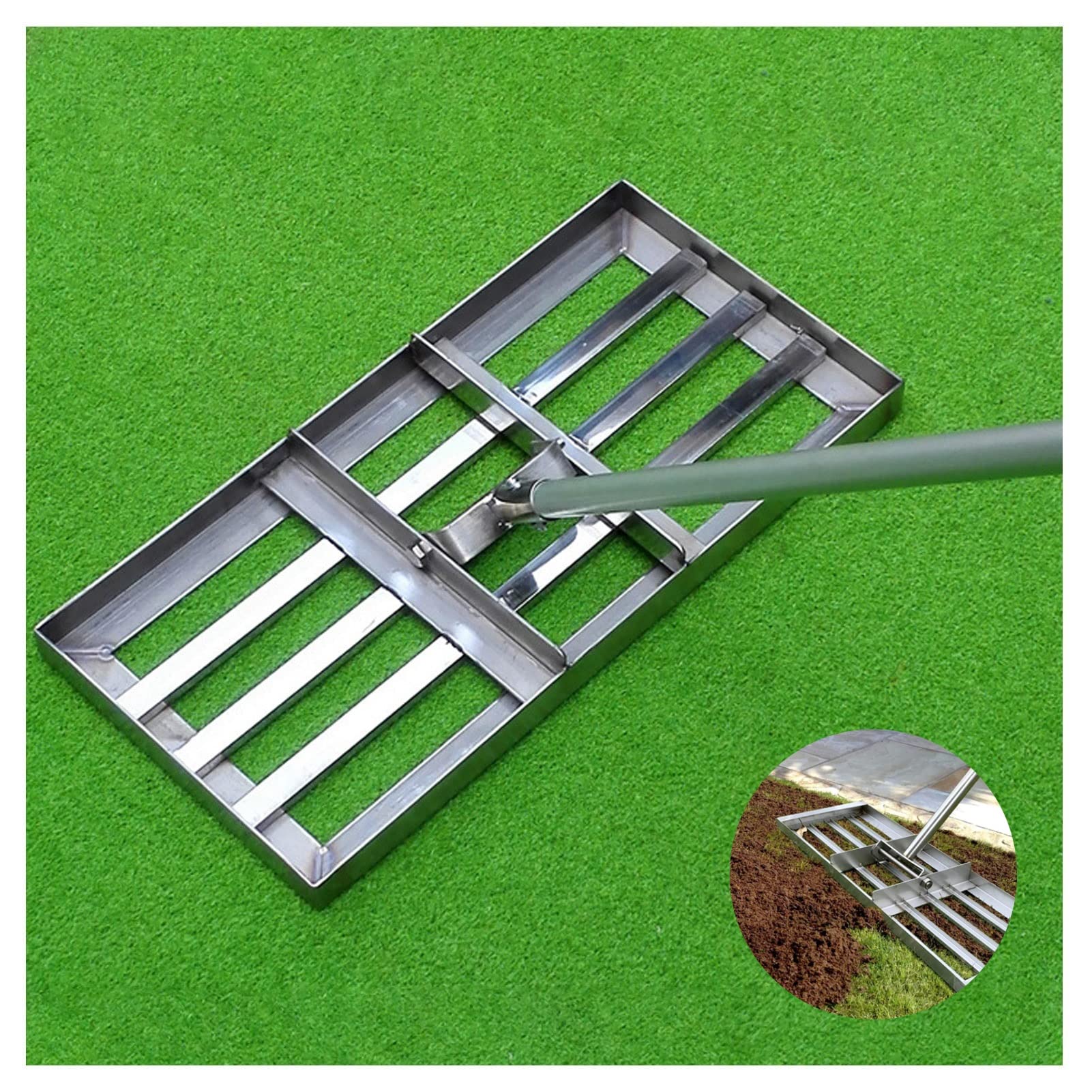 Buy WJLXXMM Lawn Level Rake, Golf Garden Lawn Leveling Rake, Stainless